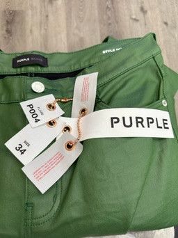 Purple Brand Purple Brand "Patent Film" Cargo Flare Jeans Size US 34 / EU 50 - 3 Thumbnail