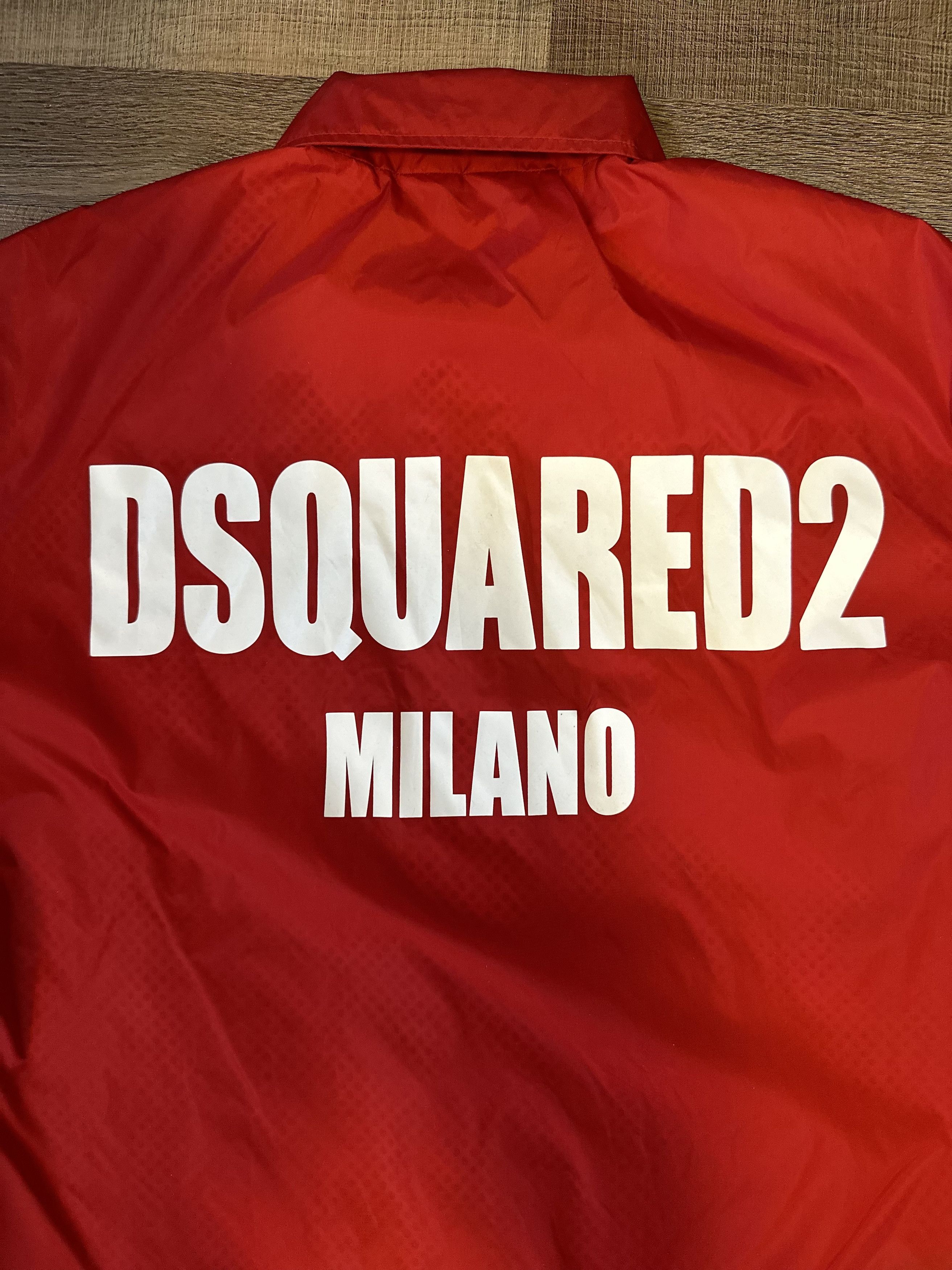 Dsquared2 DSQUARED2 BACK LOGO COACH JACKET (RED) Size US M / EU 48-50 / 2 - 1 Thumbnail