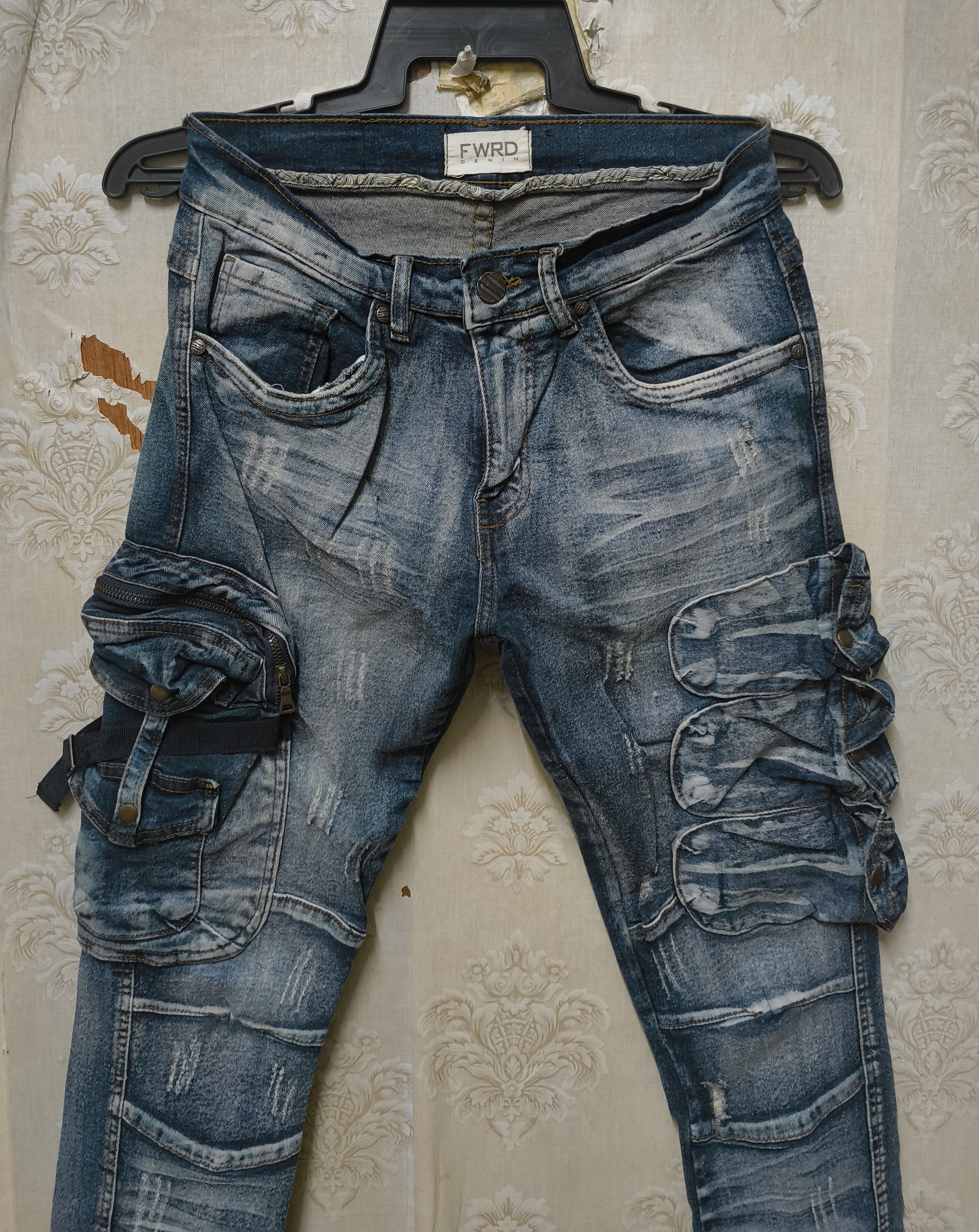 Japanese Brand FWRD Tactical Cargo Jeans Skinny fit Size US 32 / EU 48 - 3 Thumbnail