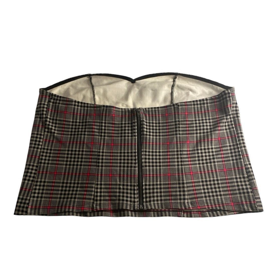 Other Y2K Plaid Strapless Tube Top Torrid Plus Size 4 Red Black Size 4XL / US 24-26 - 6 Thumbnail