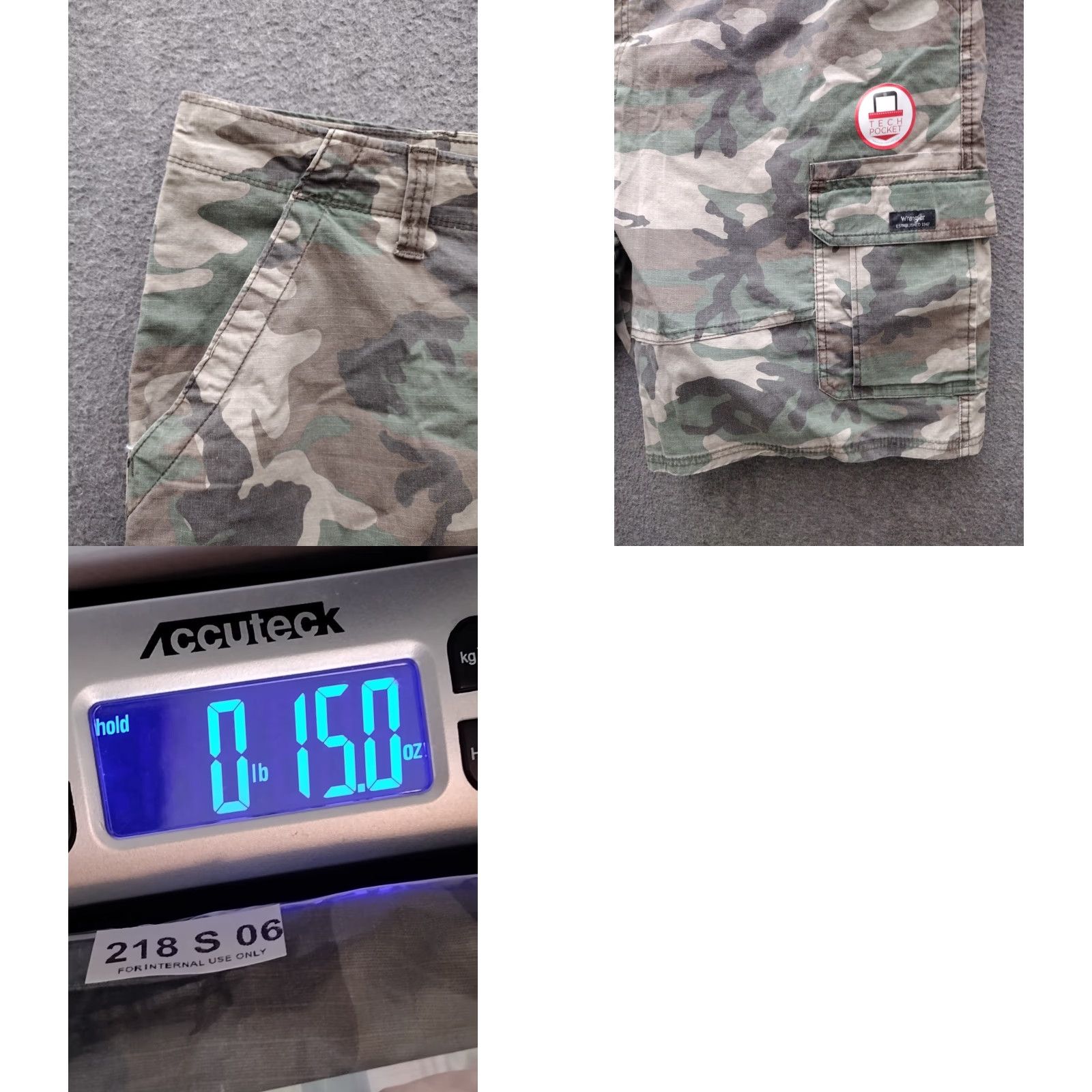 Wrangler Wrangler Cargo Shorts Camo 48 Men's Relaxed Inseam 10" Elastic Drawstring Pockets Cotton Polyester Cotton Blend Clothing Casual 90s Mens Size US 32 / EU 48 - 8 Thumbnail