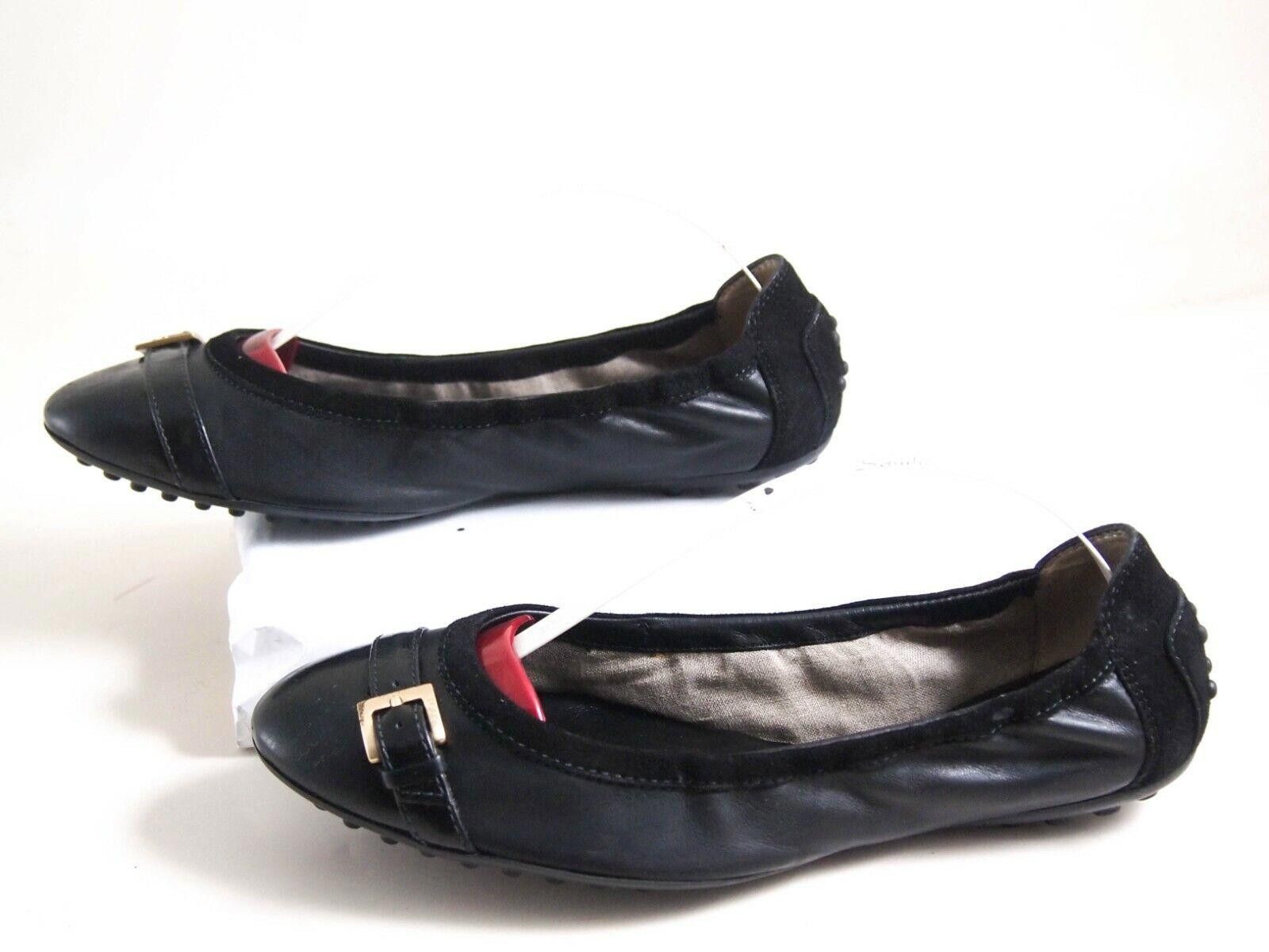 Tod's Tod's Ballet Flats Black Leather Suede Women Size EU 36 US 6 $480 Size US 6 / IT 36 - 5 Thumbnail