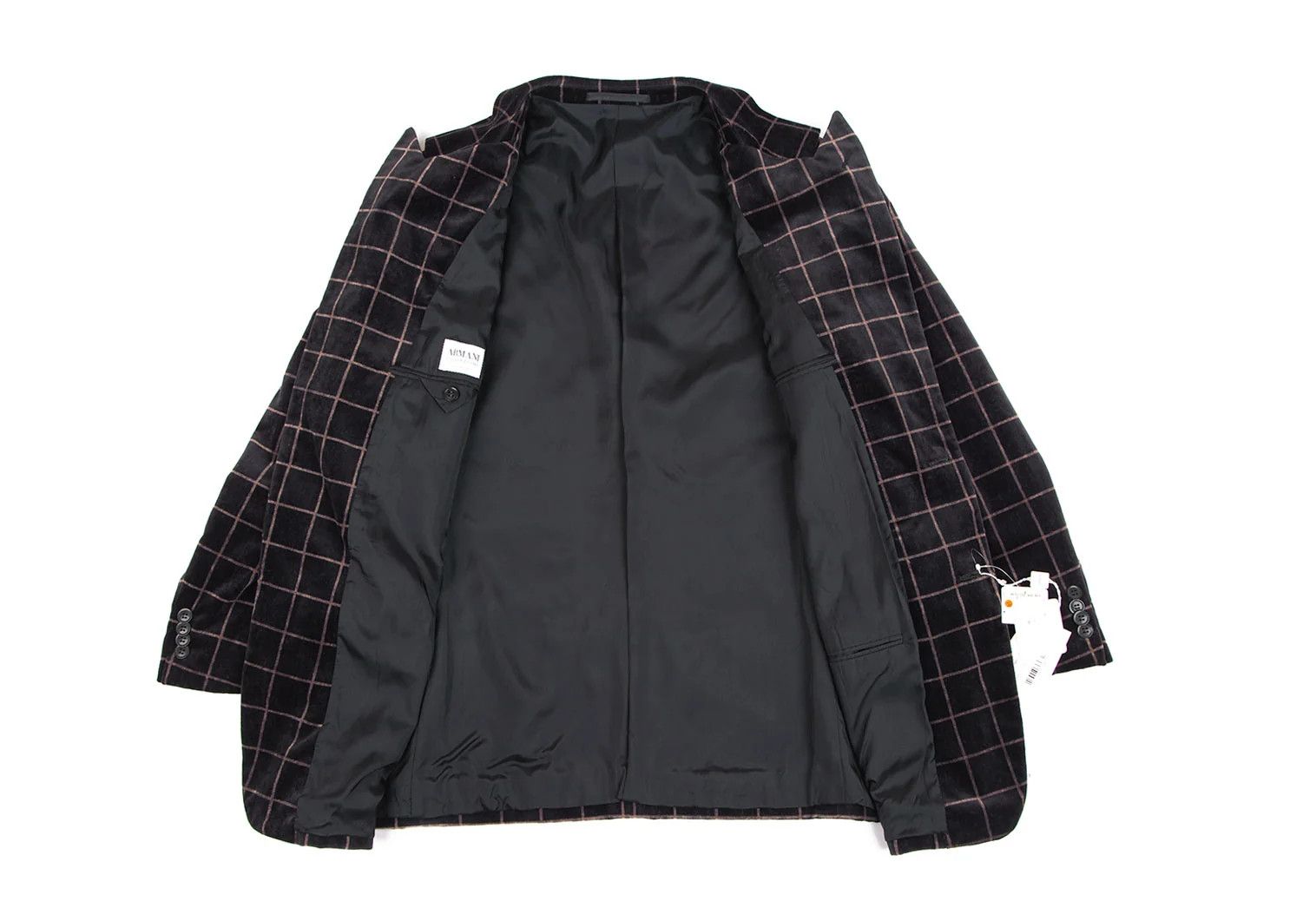 Armani Collezioni Velvet Peak Lapel Jacket in Black Size 60 Size US XXS / EU 40 - 10 Thumbnail