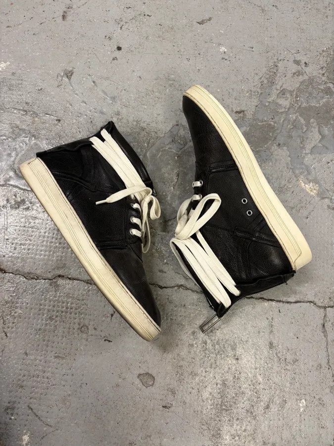 Dior × Vintage SS2010 Dior Kris Van Assche Black Leather Laced Sneakers Boots Size US 7 / EU 40 - 7 Thumbnail