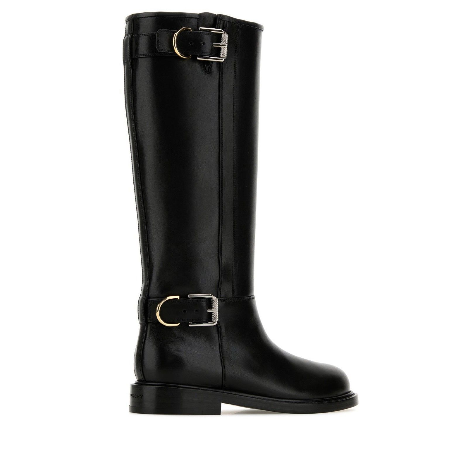 GIVENCHY Voyou Knee High Black Leather Boots New & Authentic