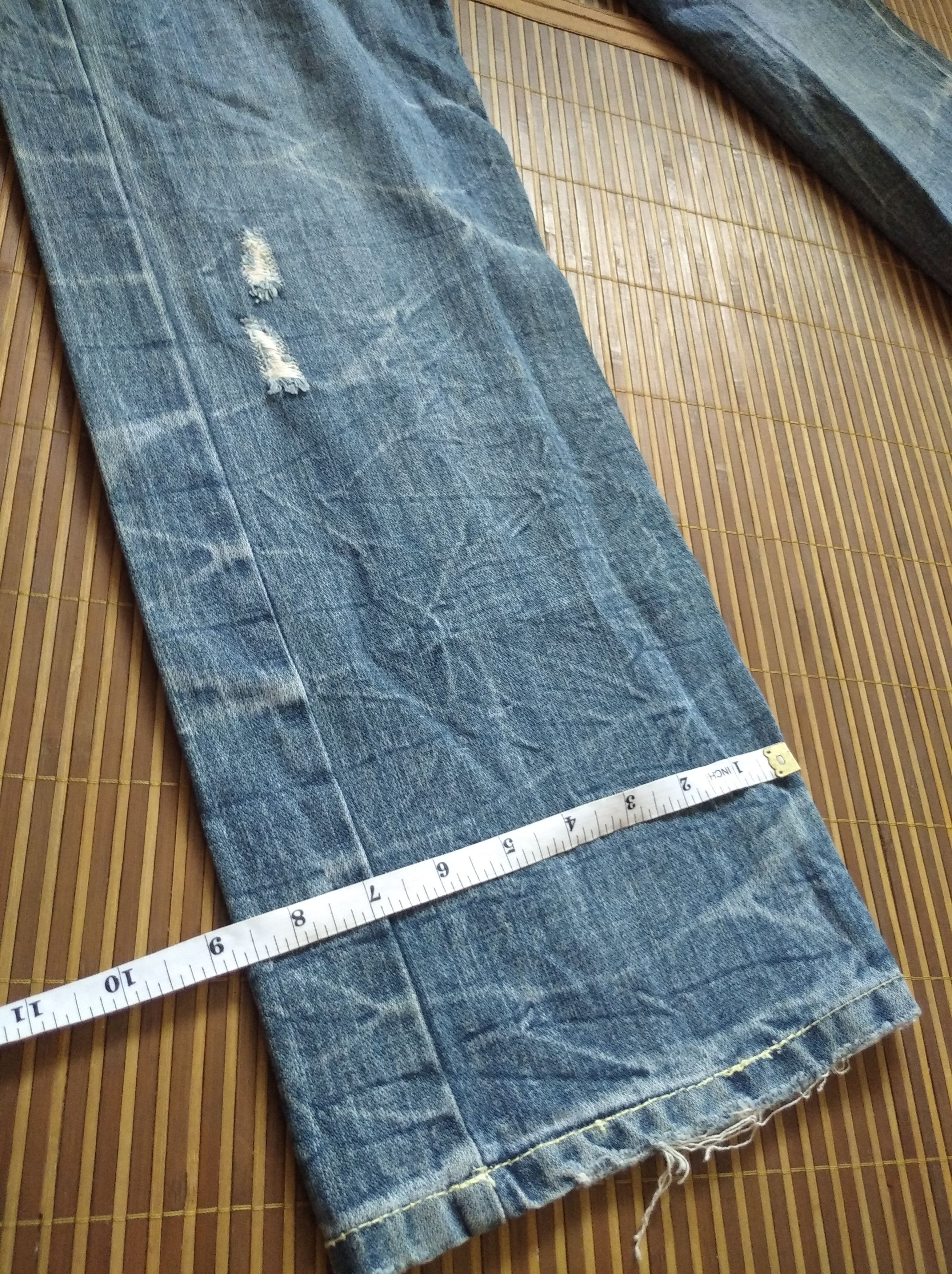 If Six Was Nine × Japanese Brand Vintage’90s🔥Daily Topics🔥Distressed Rusty Light Blue Jeans Size US 32 / EU 48 - 13 Thumbnail