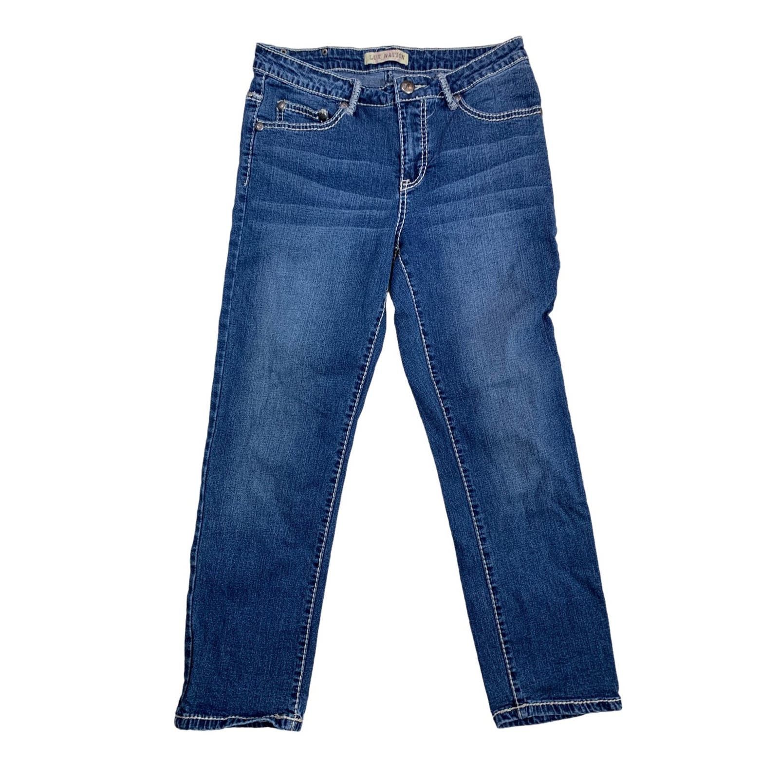 Luxe Luxe Nation Women 28/6 Jeans Midrise Thick Threading Size 28" / US 6 / IT 42 - 3 Thumbnail