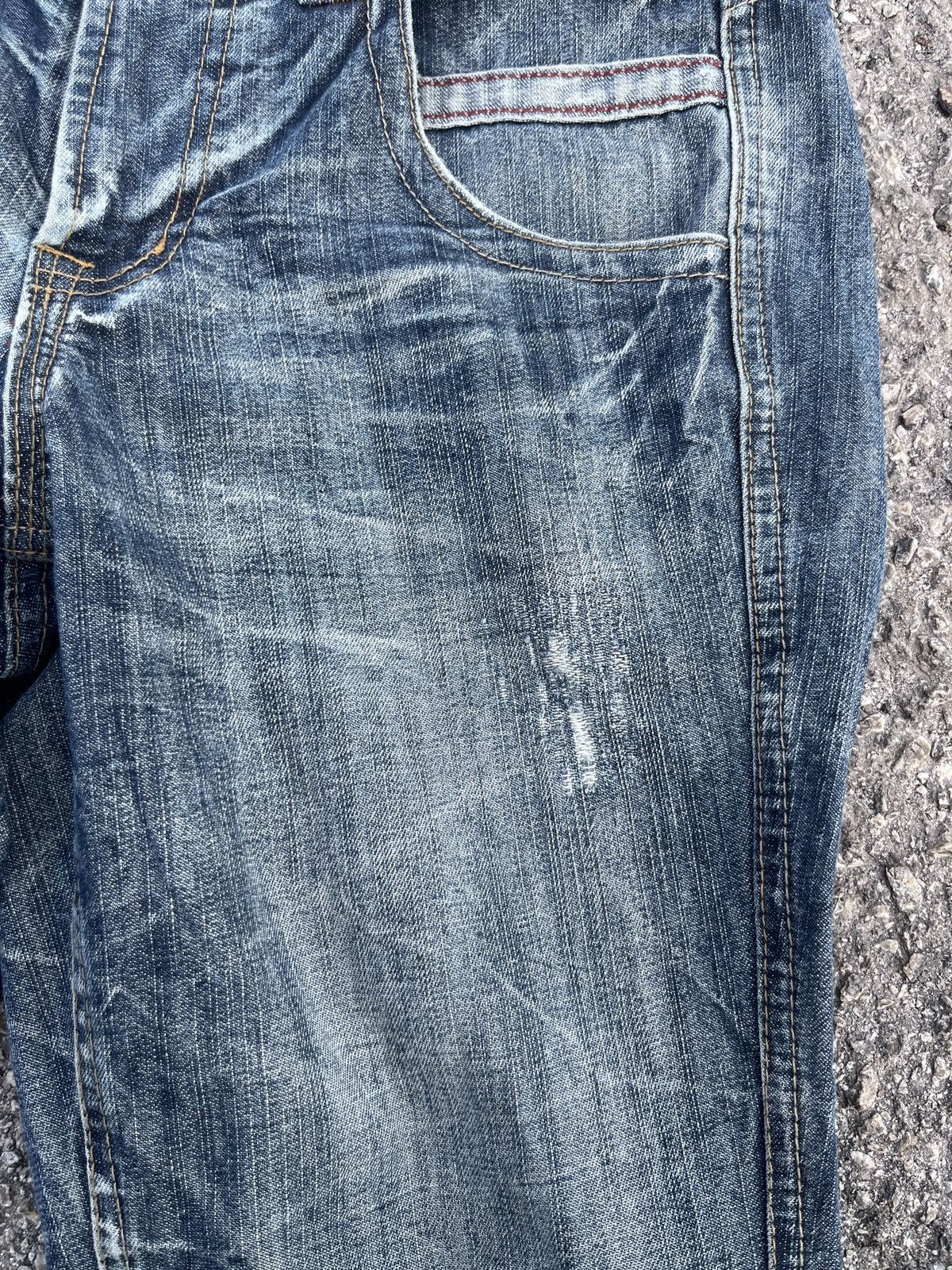 If Six Was Nine Superubis Valeta Blue Honeycomb Jean Size US 30 / EU 46 - 4 Thumbnail