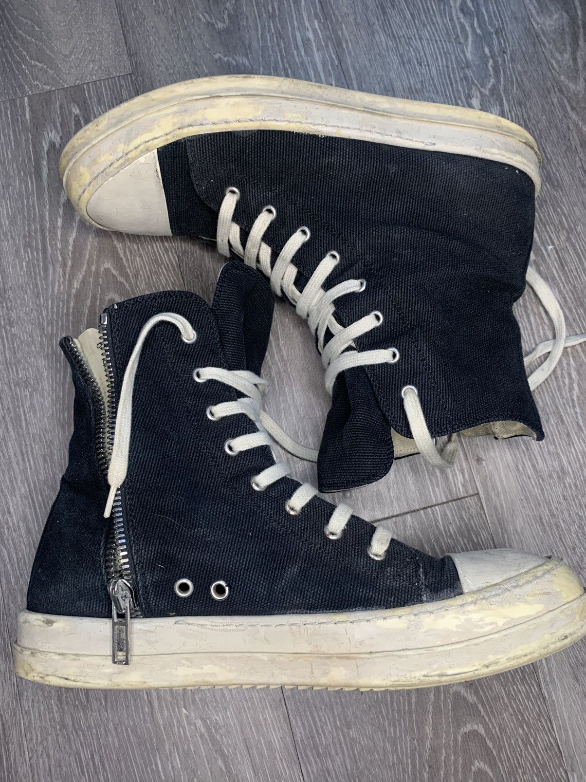 Rick Owens Drkshdw rick owen ramones high top Size US 10 / EU 43 - 4 Thumbnail