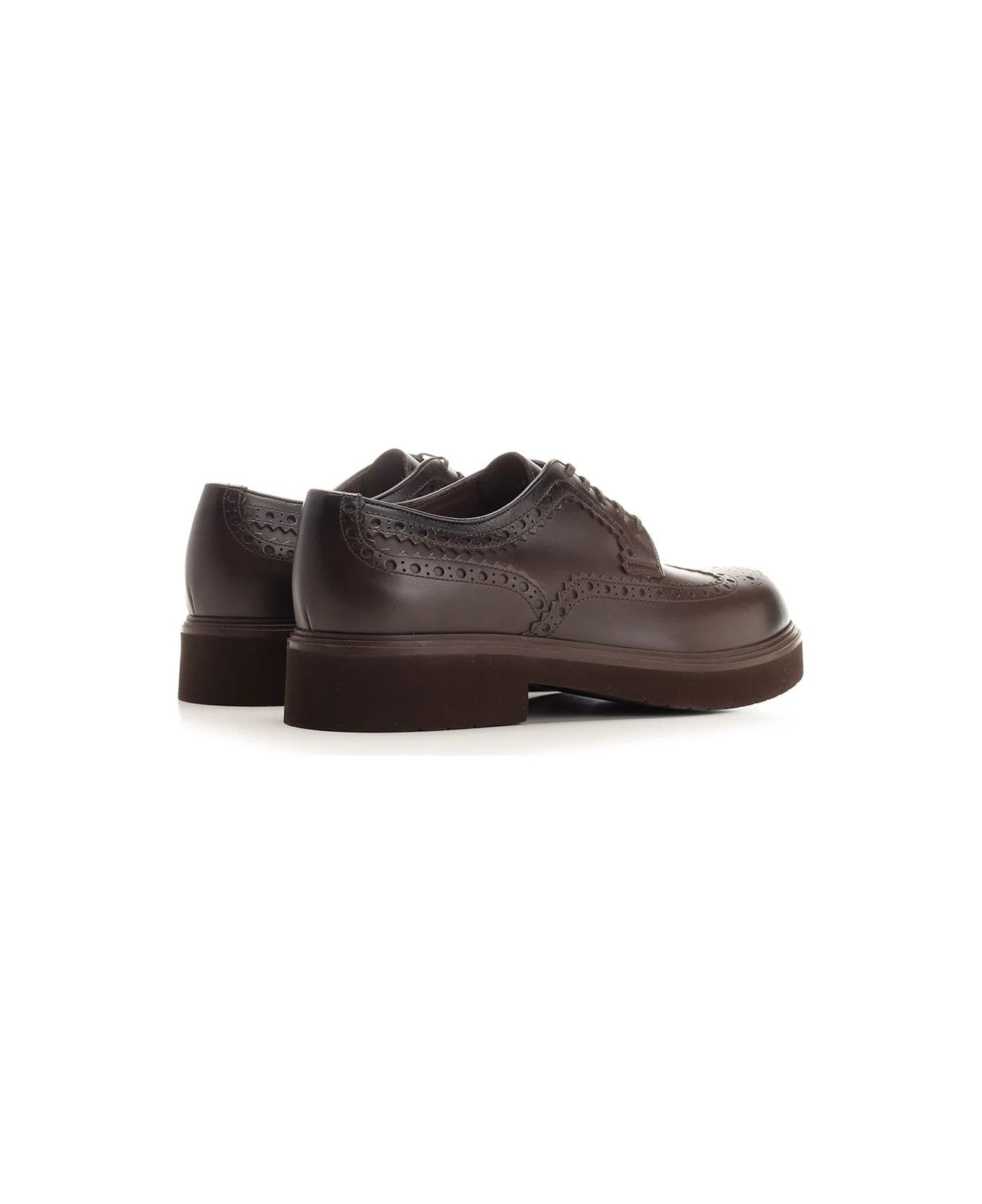 Salvatore Ferragamo o1s1rm0725 Derby Shoes in Dark Brown Size US 7 / EU 40 - 3 Thumbnail