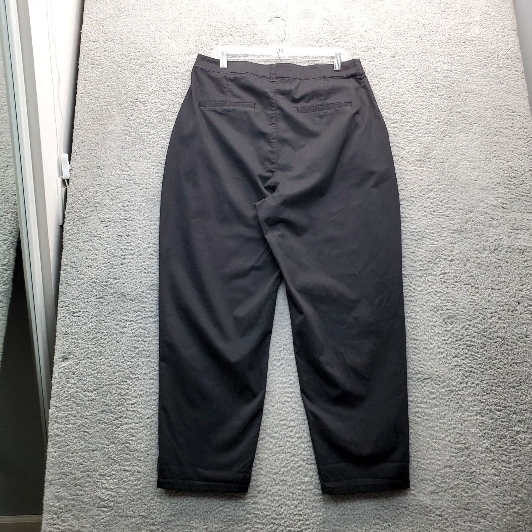 Express Express Pants Womens Size 14 Black Straight Leg High Rise Ankle 26" Inseam Size 36" / US 14 / IT 50 - 2 Thumbnail