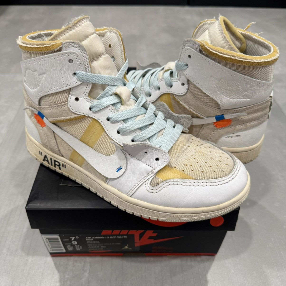 Jordan Brand Nike Off White Nike Air Jordan 1 Off White Europe Exclusive 7. Used Virgil Grailed