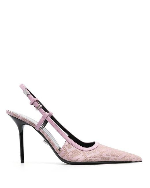 Versace Slingback Leather Pump in pink Size US 7 / IT 37 - 1 Thumbnail