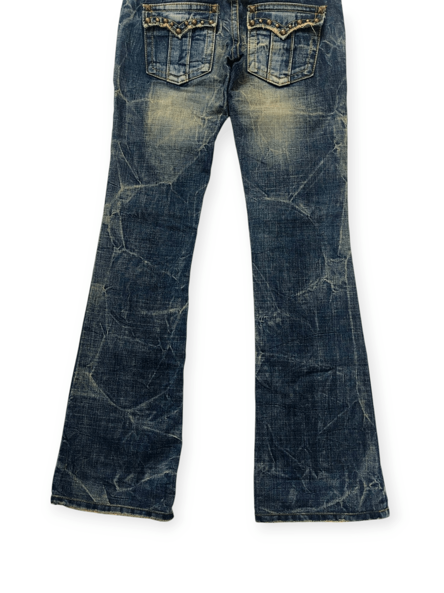 Vintage Flare 73 Seventy Threes Studded Punk Denim Size 26" / US 2 / IT 38 - 9 Thumbnail