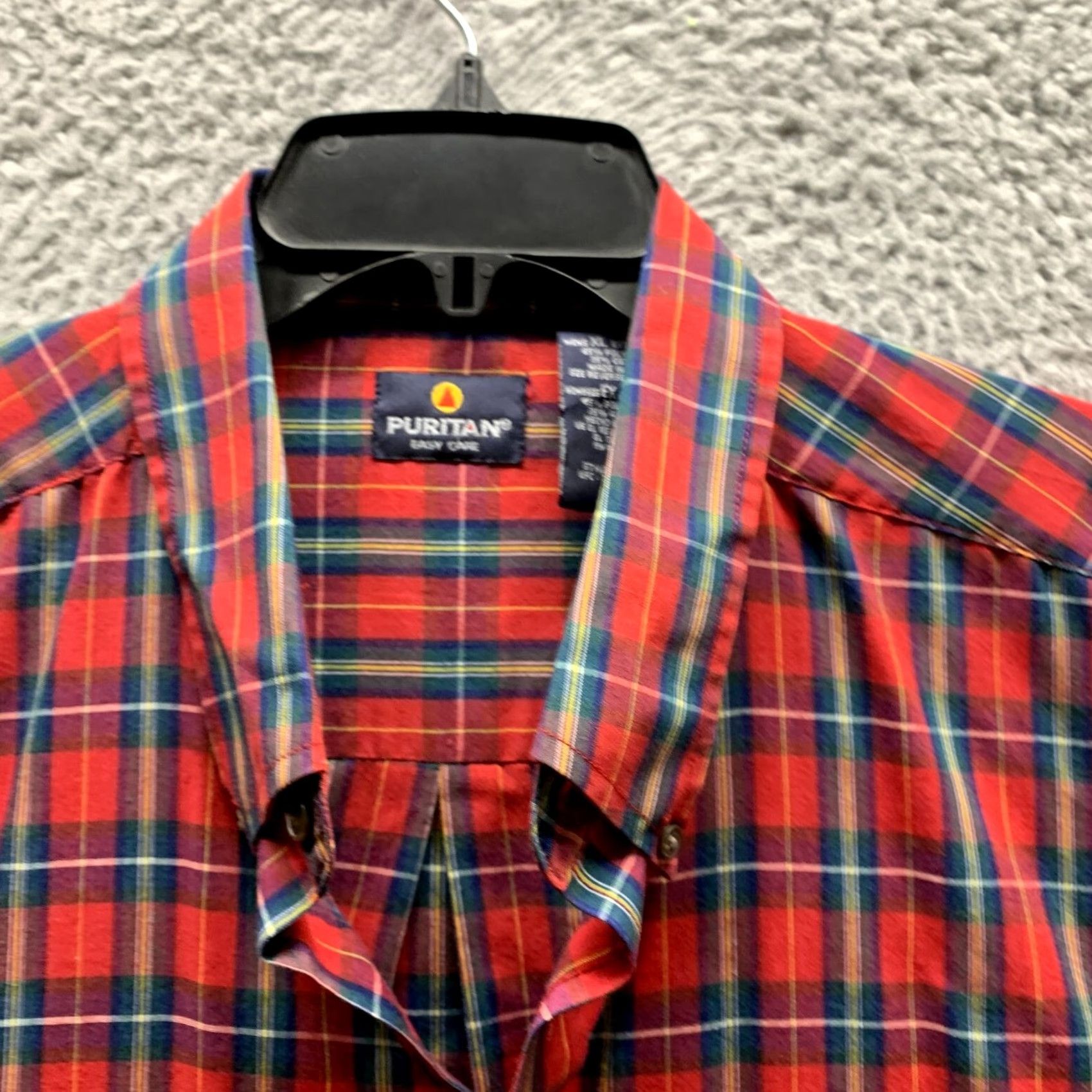 Vintage VINTAGE Puritan Shirt Mens XL Red Green Blue Button Up Casual Plaid Hawaiian Aloha Shirt Long Sleeve Collared Button-Down Vintage Size US XL / EU 56 / 4 - 5 Thumbnail