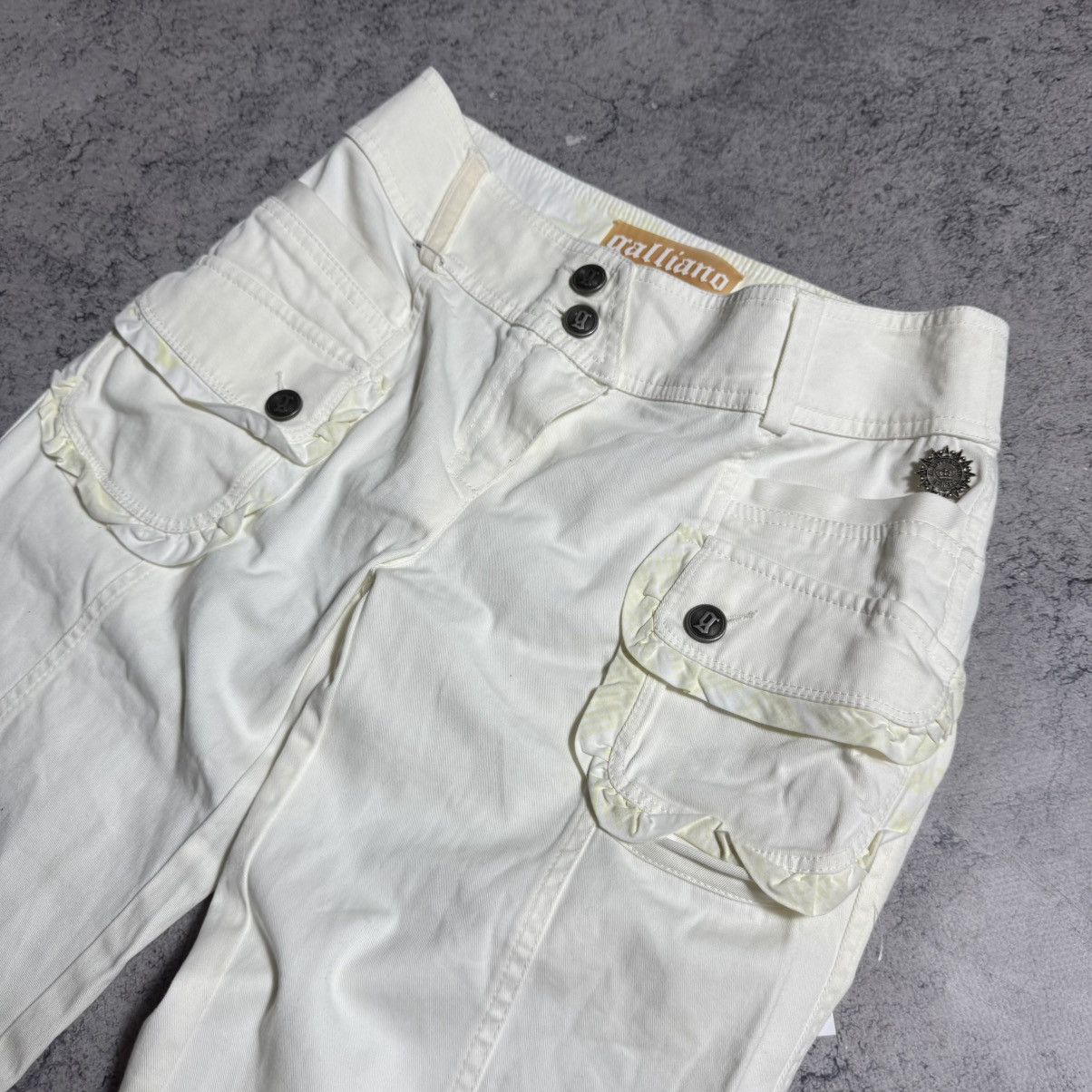 John Galliano NEW Galliano Rare Cargo Pants Size 26" / US 2 / IT 38 - 4 Thumbnail