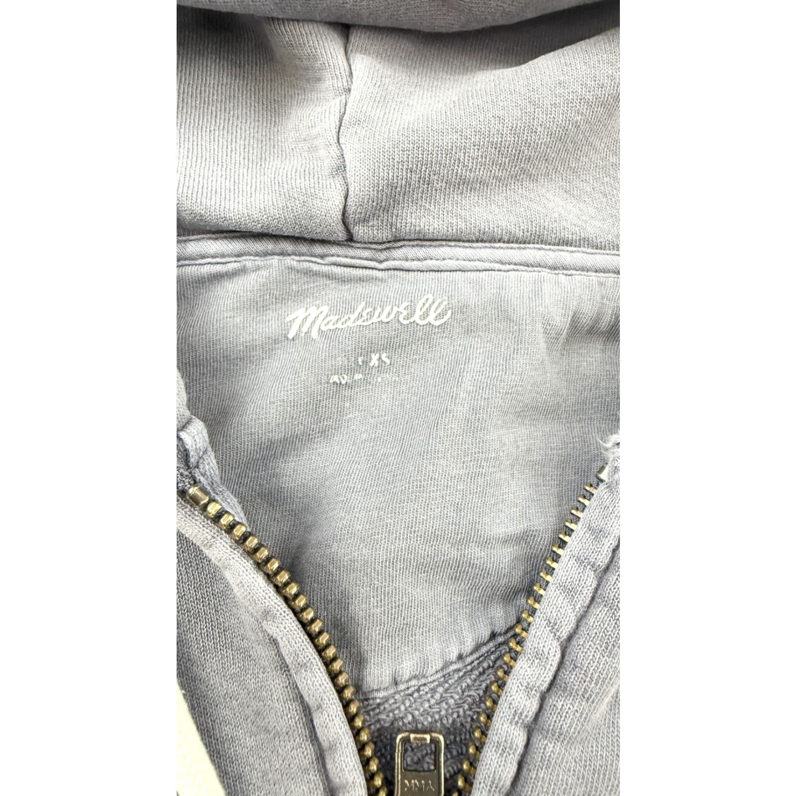 Madewell Madewell Hoodie Sweatshirt Womens XS Gray Full Zip 100% Cotton Casual Comfy Size XS / US 0-2 / IT 36-38 - 2 Thumbnail