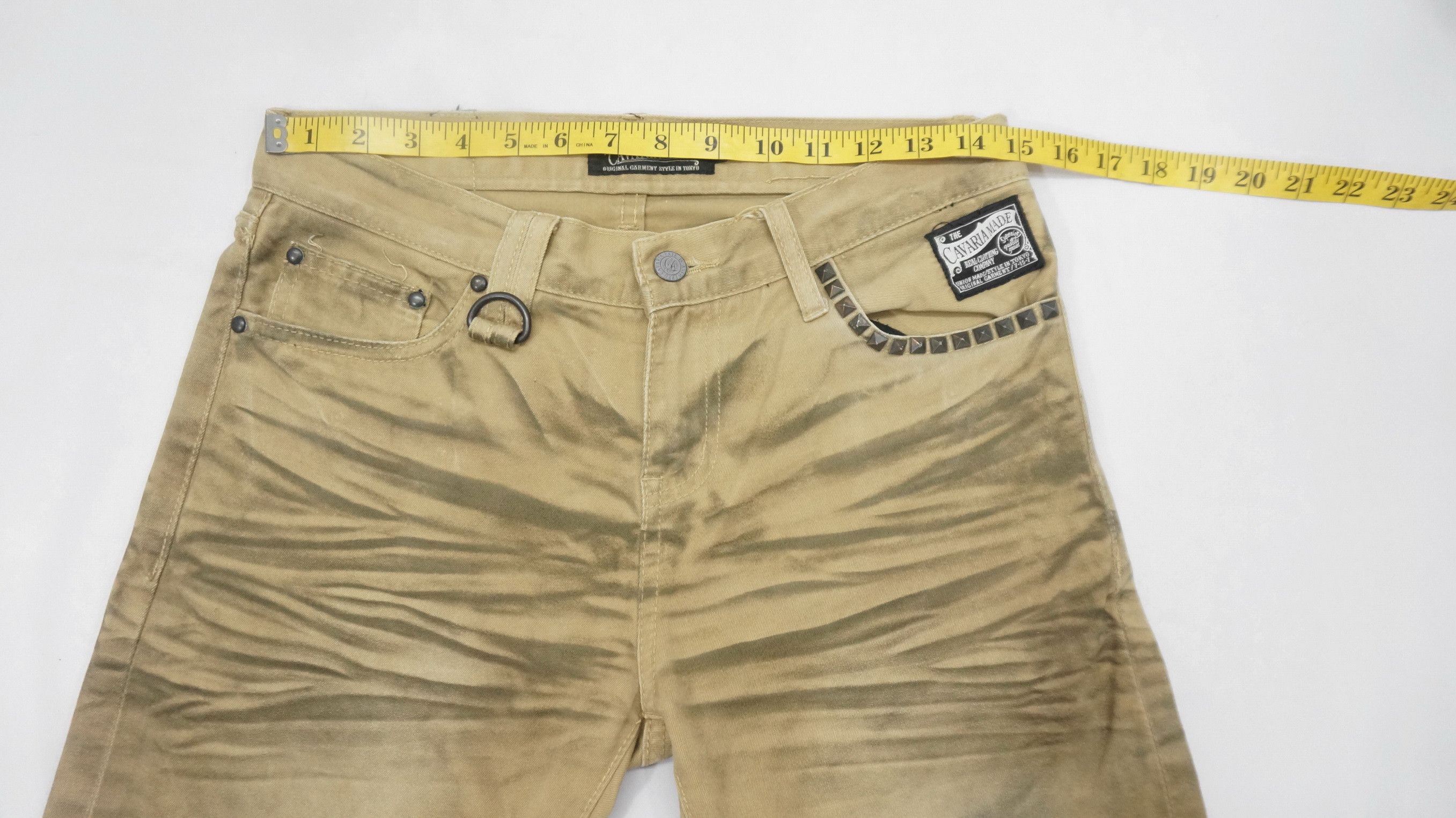 Hysteric Glamour Cavaria Japan Charcoal Wash Studded Pants Size US 29 - 10 Thumbnail