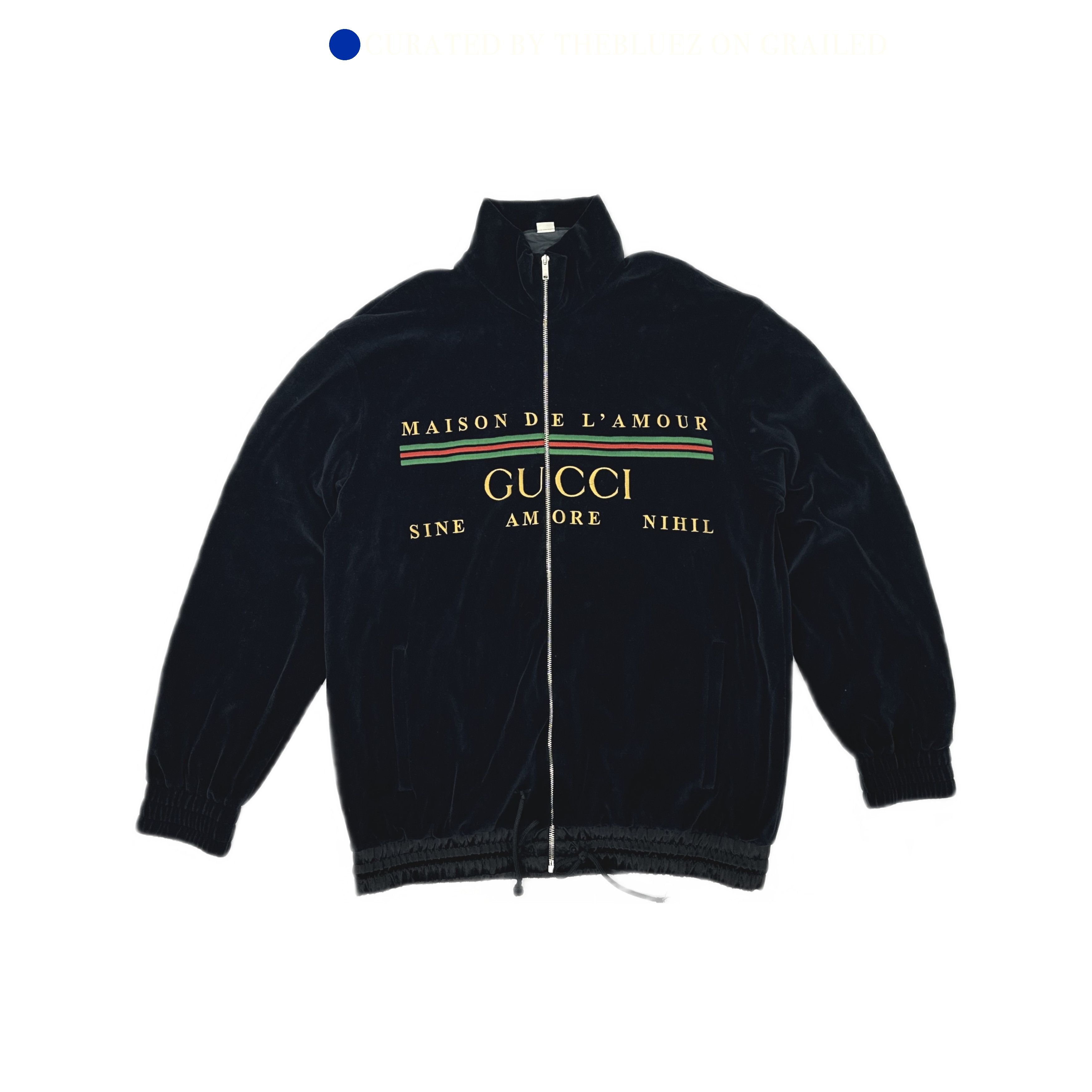 Gucci Luxurious Velour Zip Jacket in Black Size US XL / EU 56 / 4 - 1 Thumbnail