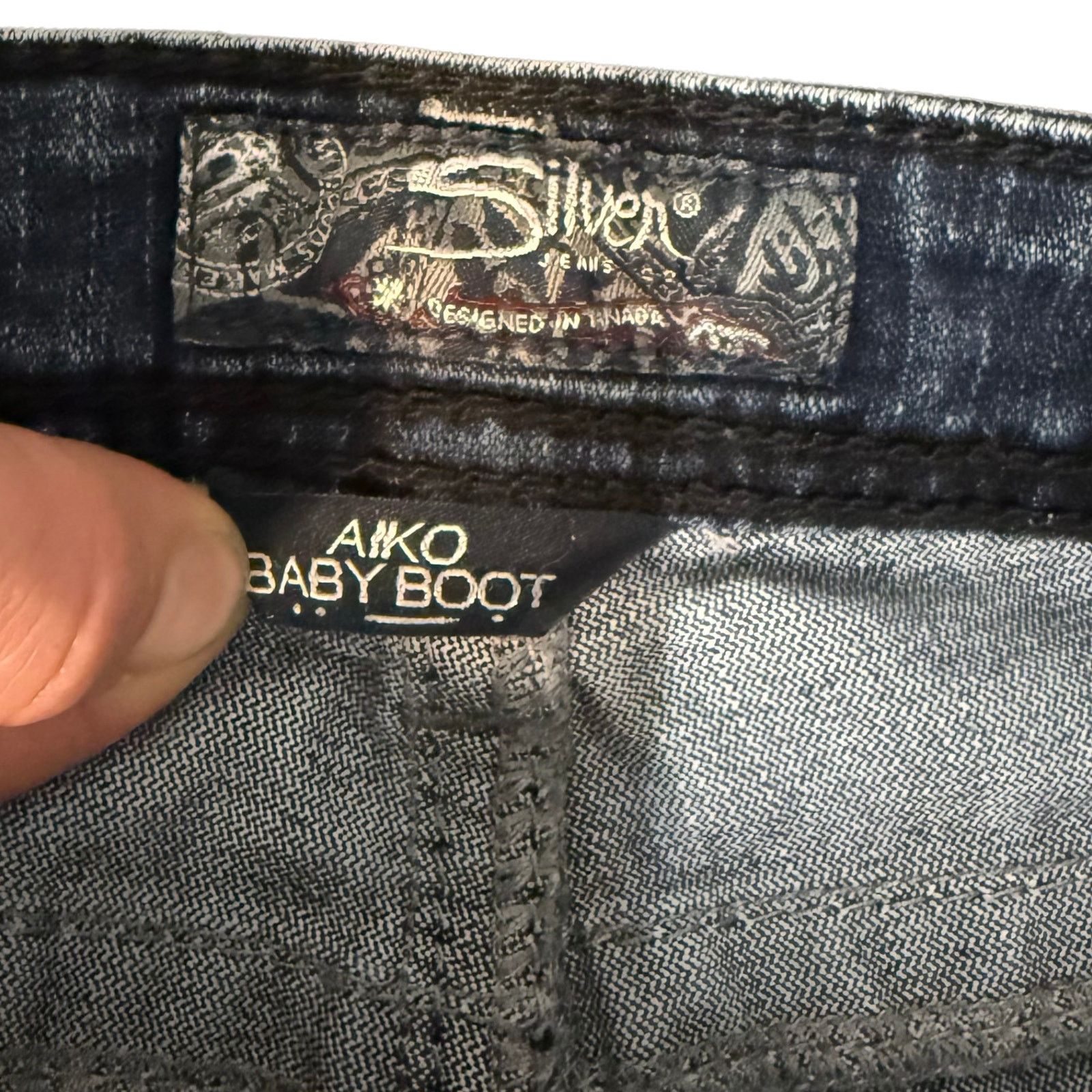 Silver Jeans Co. Bootcut Jeans with Chunky Stitching | 30 | Aiko Baby Boot Size 30" / US 8 / IT 44 - 4 Thumbnail