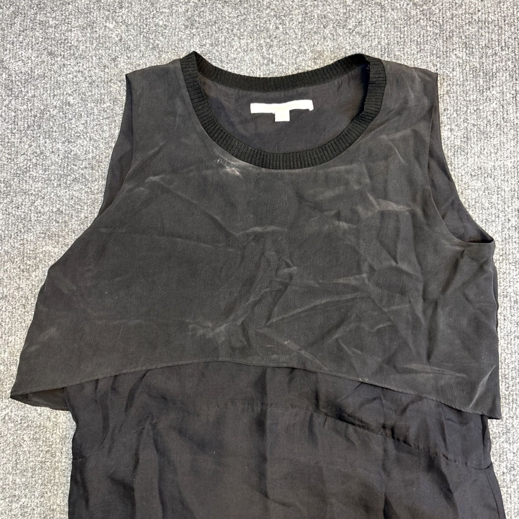 Jonathan Simkhai Jonathan Simkhai Maxi Dress Tank Silk Black 2 Women Sheer Tiered Long Size XS / US 0-2 / IT 36-38 - 2 Thumbnail