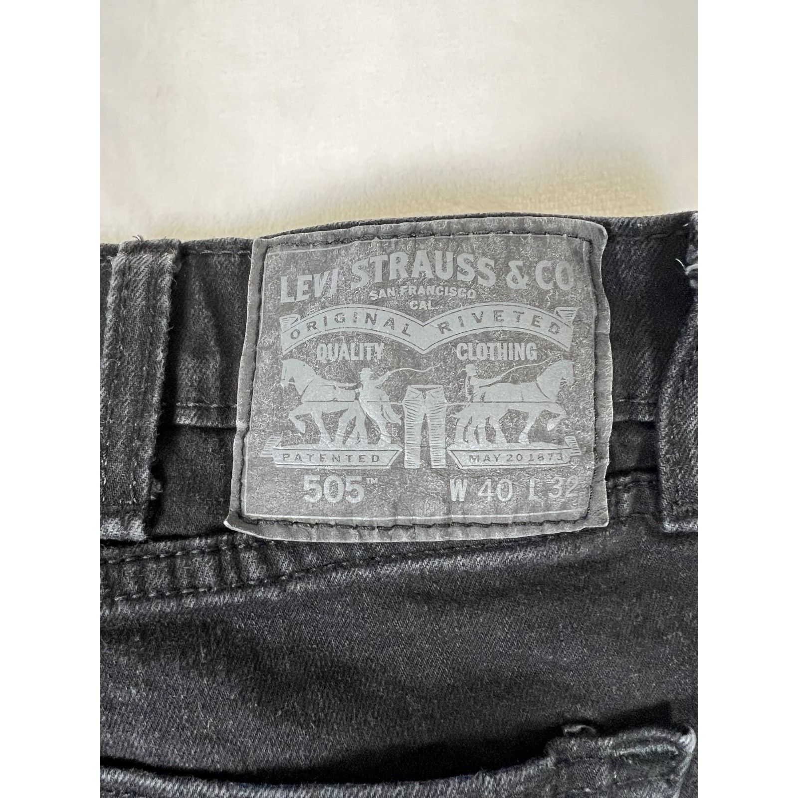Levi's Vintage Levi’s 505 Black Denim Jeans Size 38x32 Faded Grunge Size US 38 / EU 54 - 10 Thumbnail