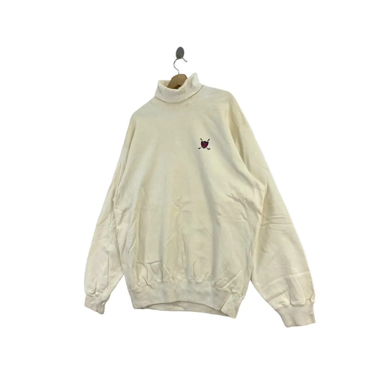 Polo Ralph Lauren Vtg 90’ POLO RALPH LAUREN Cookie Turtle Neck Sweatshirt Logo Size US L / EU 52-54 / 3 - 3 Thumbnail