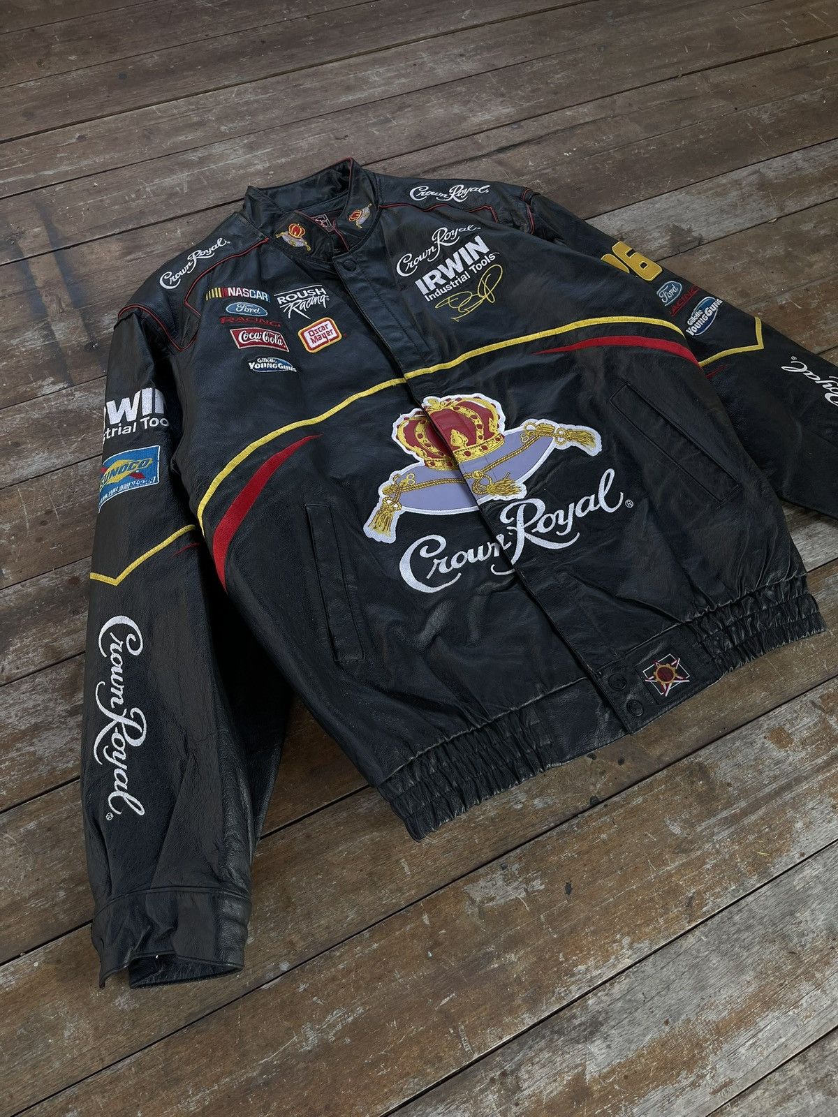 JH Design JH DESIGN NASCAR JACKET ROYAL CROWN FULL LEATHER Size US XL / EU 56 / 4 - 3 Thumbnail