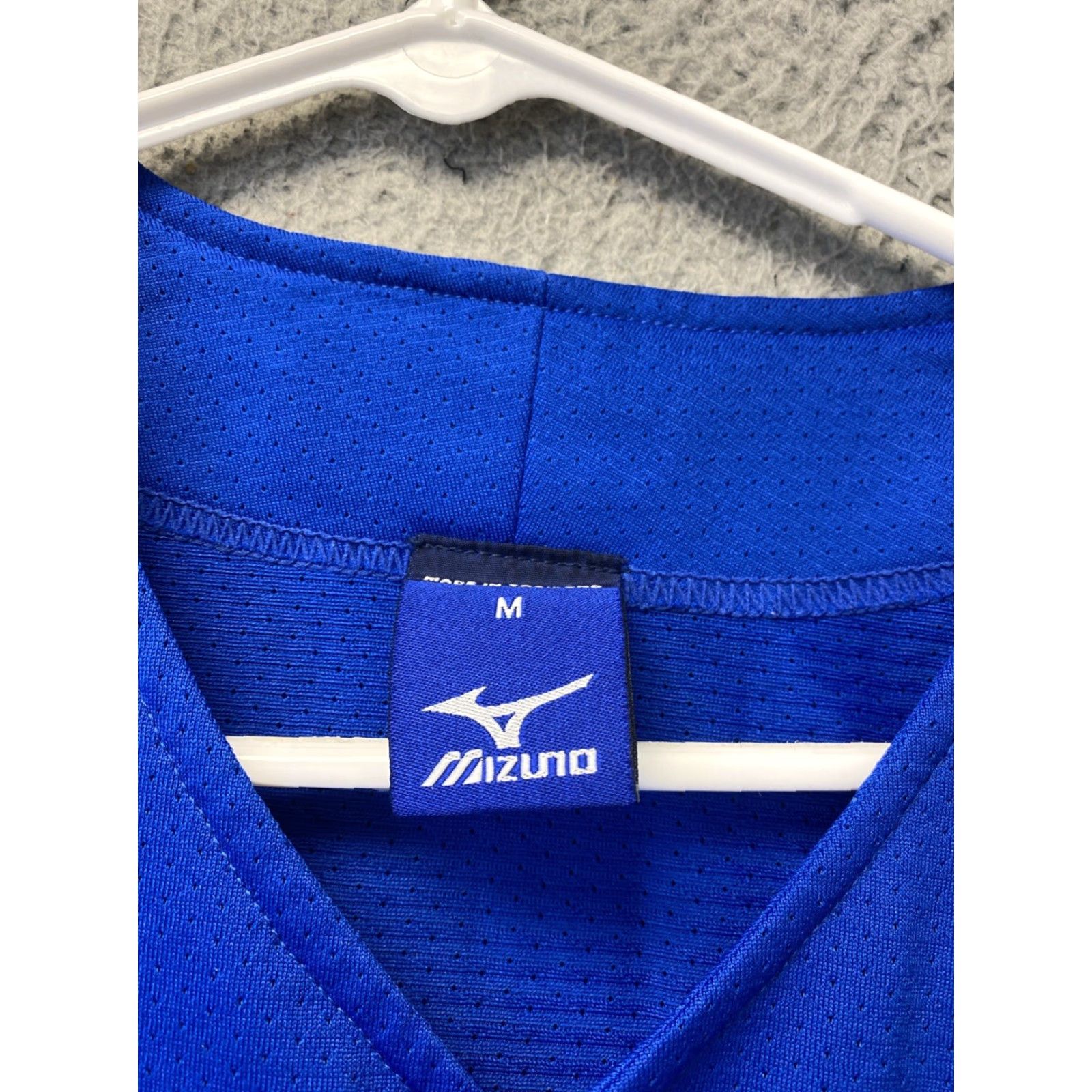 Mizuno Mizuno Womens Blue Solid Short Sleeve Tunic Shirt Size M Adult Regular V-Neck Button-Up Casual Shirt Size M / US 6-8 / IT 42-44 - 4 Thumbnail