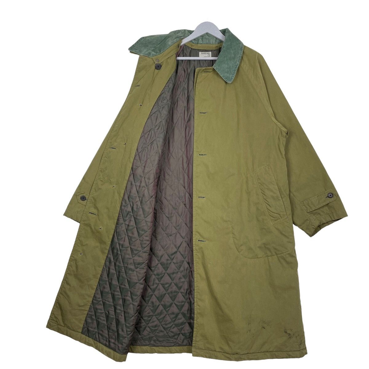 Japanese Brand × Vintage 💥 60s DOVER GREY ARMY GREEN LONG JACKET Size US L / EU 52-54 / 3 - 1 Thumbnail