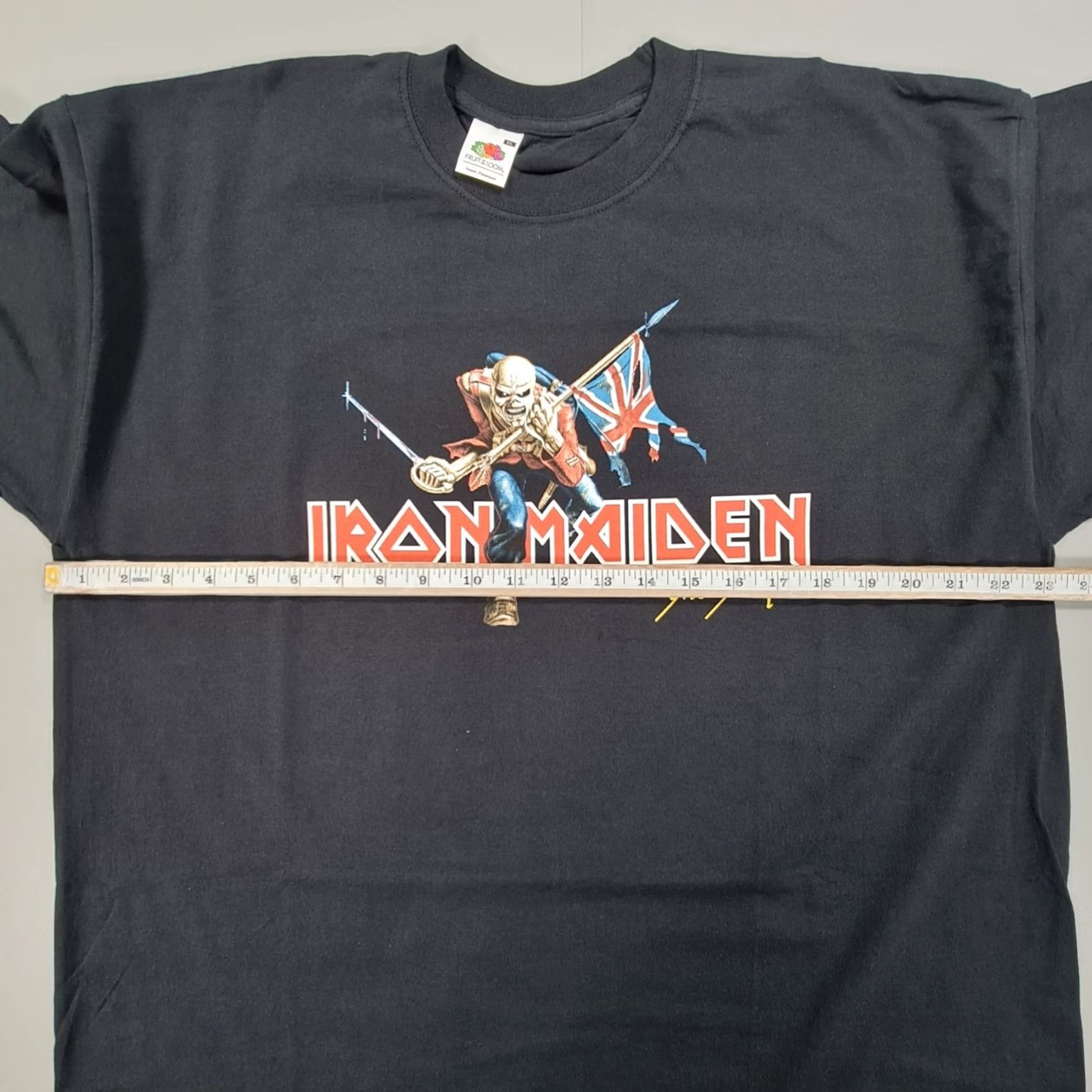 Fruit Of The Loom Fruit of the Loom Shirt Mens XL Iron Maiden Trooper Men Black Dead Stock Size US XL / EU 56 / 4 - 5 Thumbnail