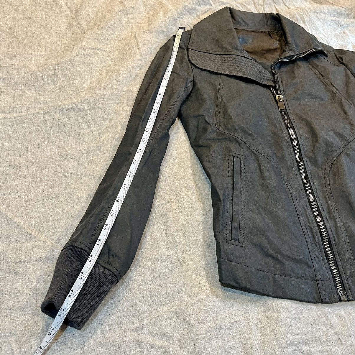 Rick Owens FW13 “PLINTH” Petrol Leather Intarsia Jacket Size US S / EU 44-46 / 1 - 14 Thumbnail