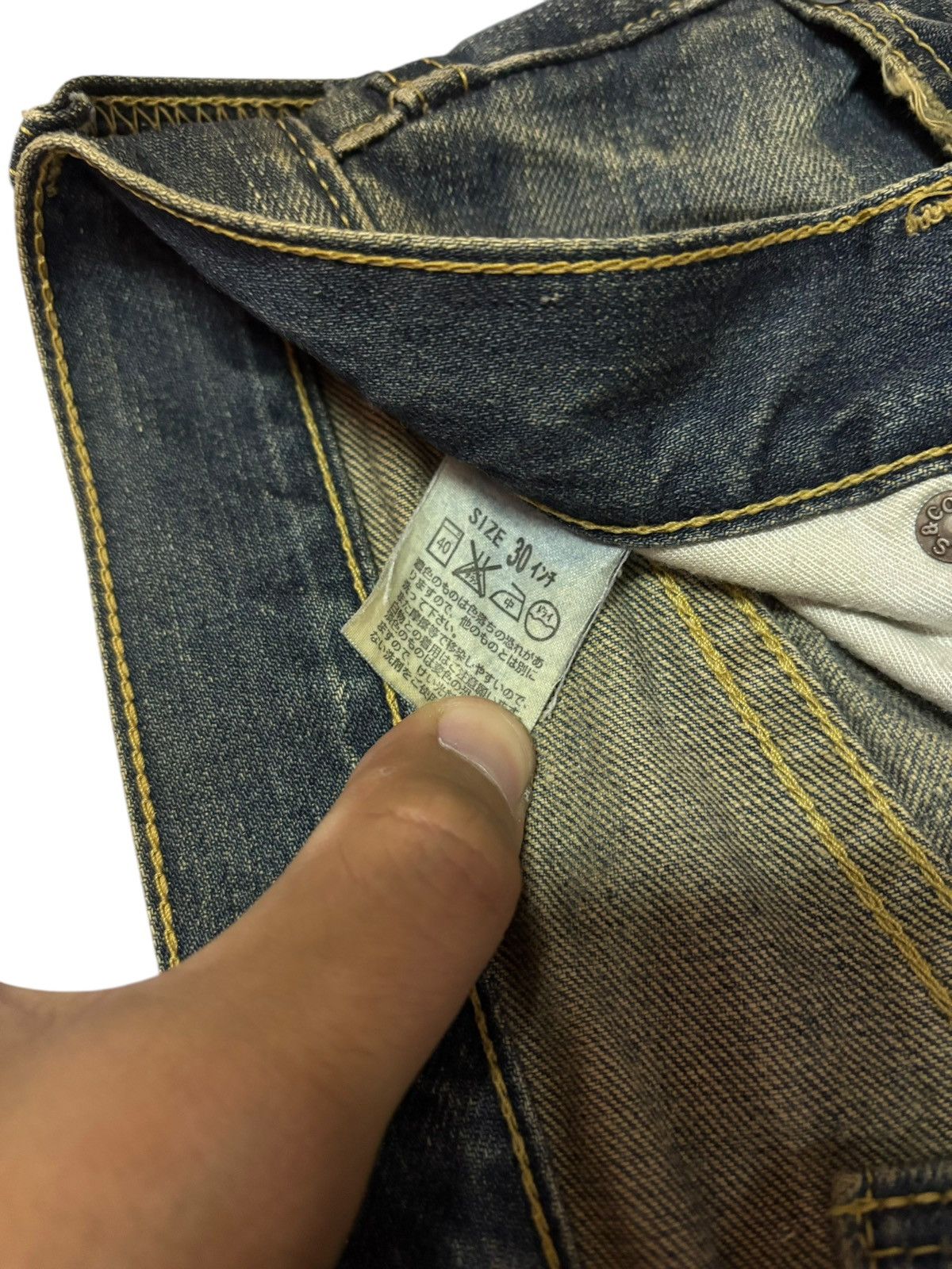 Levi's Y2k Vintage Levi’s 503 Mud Washed Distressed Jeans Size US 30 / EU 46 - 8 Thumbnail