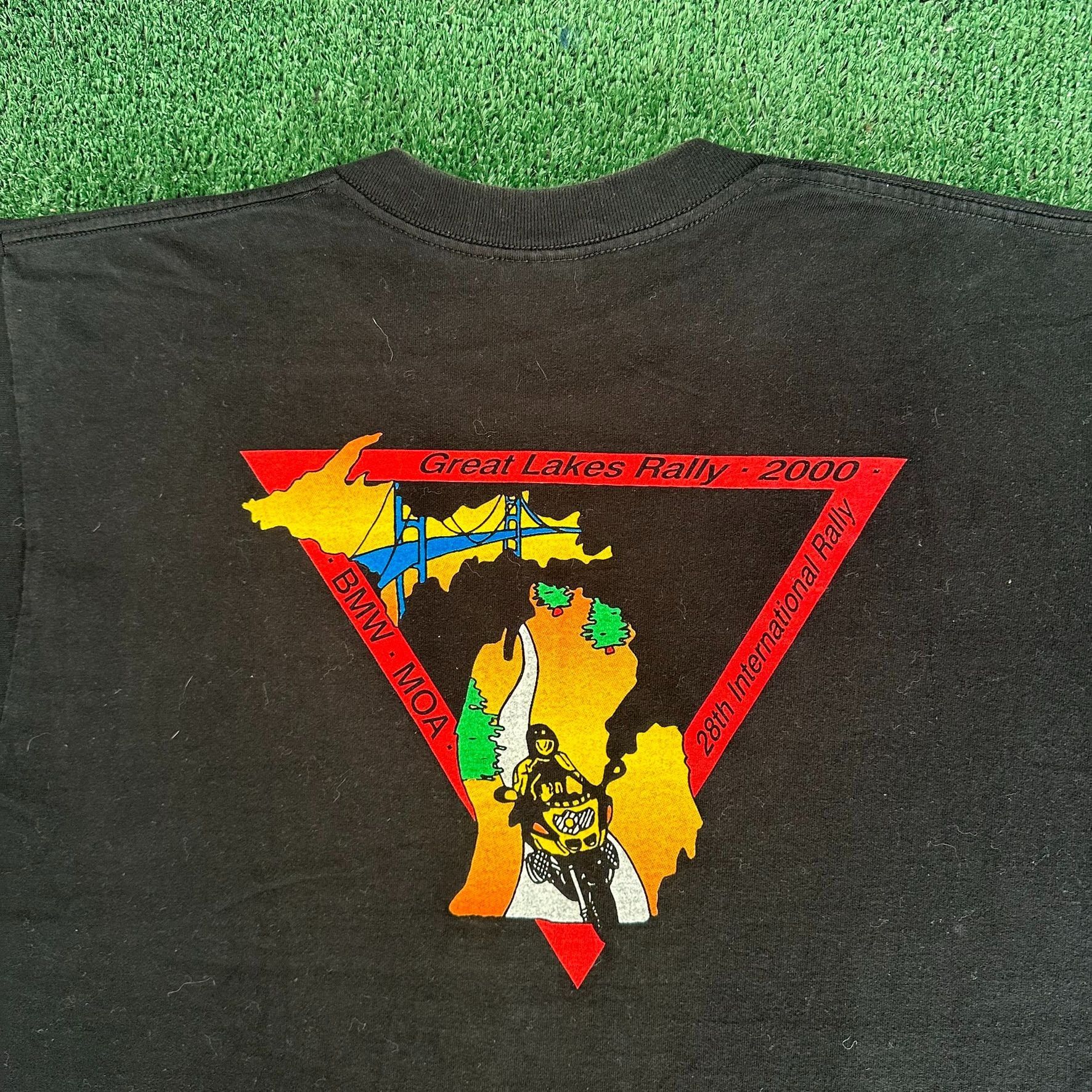 Fruit Of The Loom Vintage Y2K BMW Motorcycles T-Shirt Biker Rally Tee Size US XL / EU 56 / 4 - 6 Thumbnail
