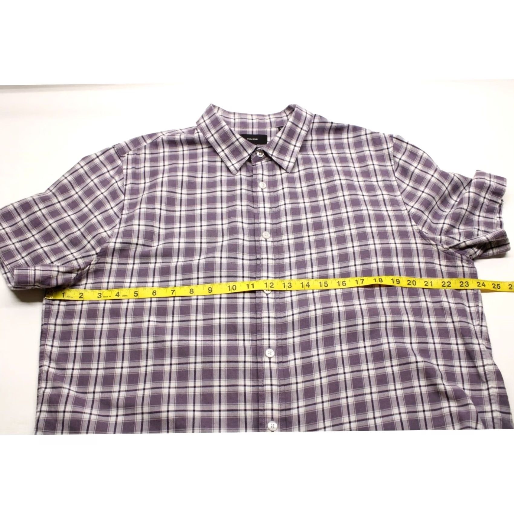Vince Vince Men's Plaid Short Sleeve Shirt Button Down XL Multicolor Classic Designer Size US XL / EU 56 / 4 - 6 Thumbnail
