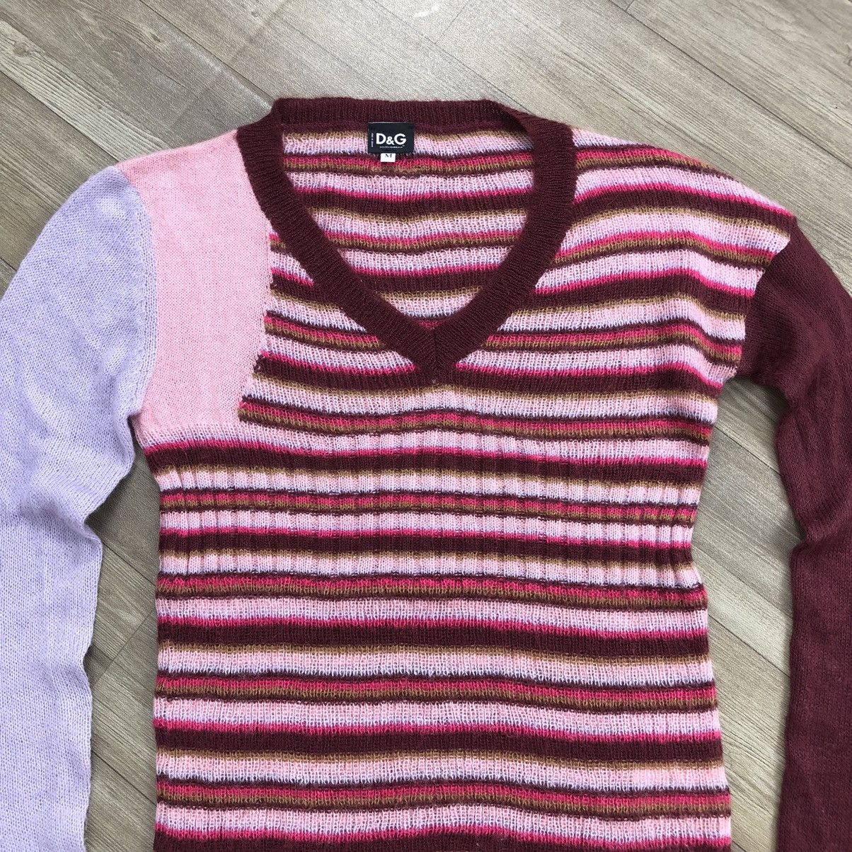 Dolce & Gabbana 2000s Dolce & Gabbana D&G Striped Mohair Knit Sweater Luxury Size US M / EU 48-50 / 2 - 2 Thumbnail