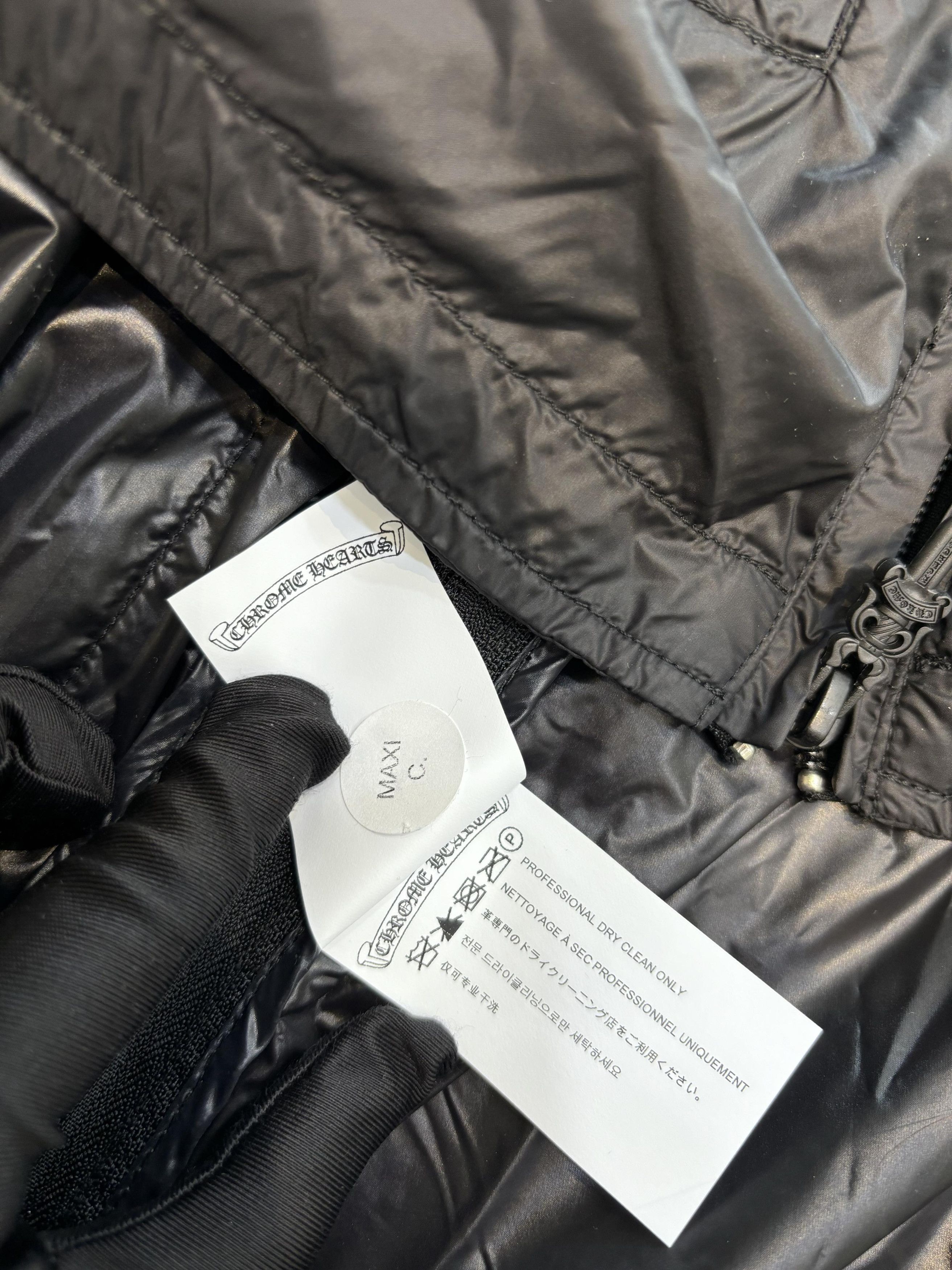 Chrome Hearts CHROME HEARTS Submission Dagger Zippull Ves Black Poly Size 40L - 9 Thumbnail