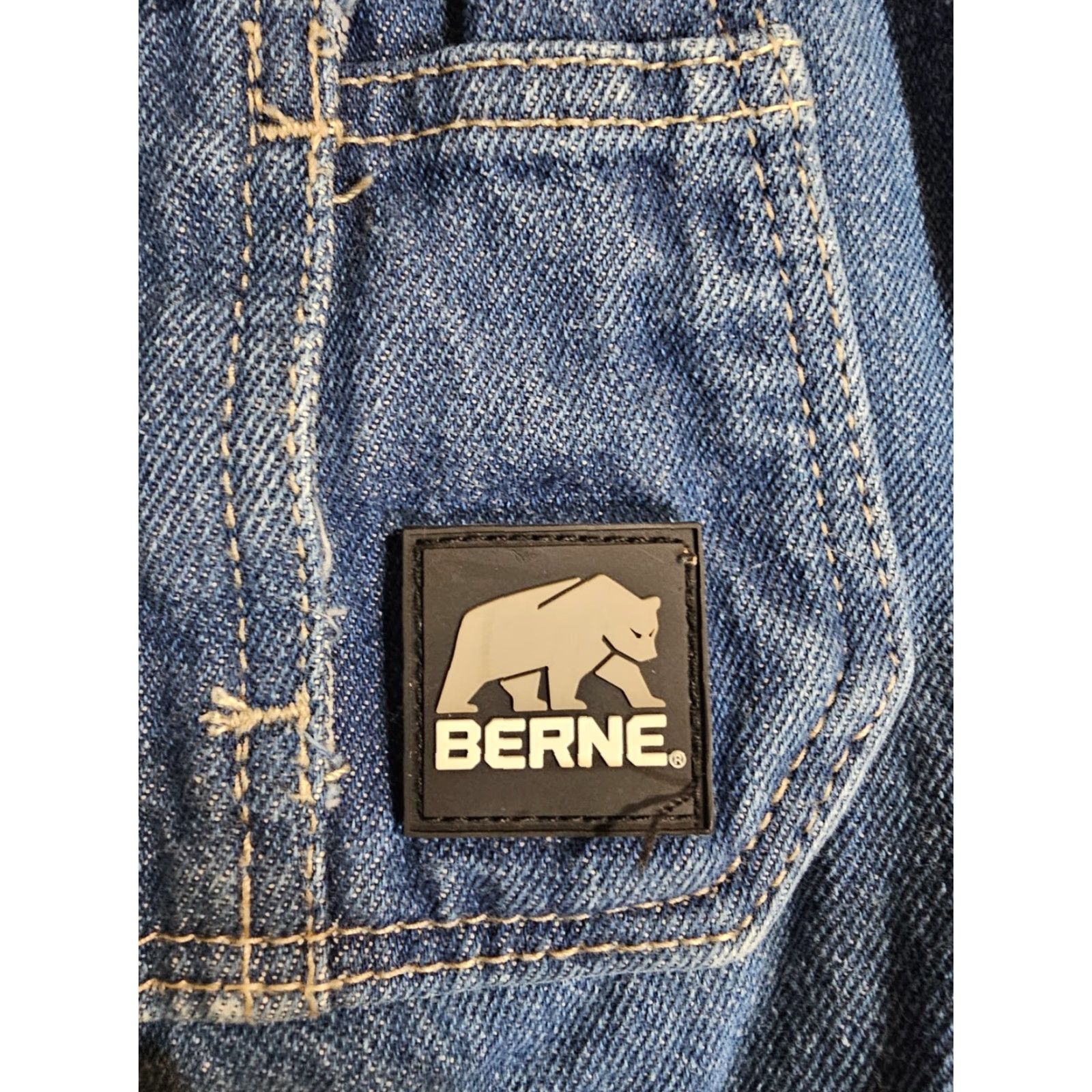 Vintage VINTAGE Berne Classic Cotton Denim Overall Pants Workwear Men 40x30 Medium Wash Size US 40 / EU 56 - 4 Thumbnail