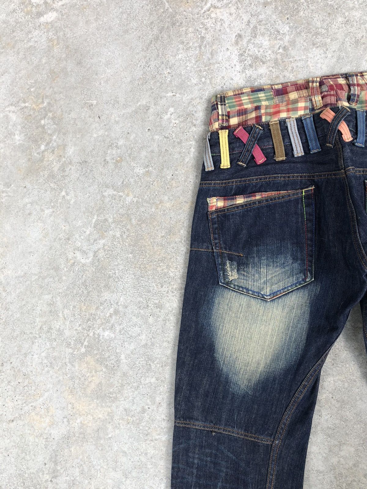 Japanese Brand Japanese Dominate Handcrafted Double Waist Distressed Jeans Size US 32 / EU 48 - 9 Thumbnail