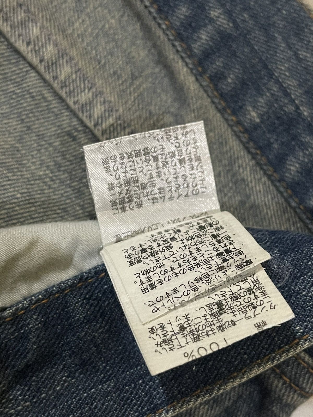Japanese Brand Custom Culture Damage Repaired Straight Denim DAIRIKU Styled Size US 33 - 9 Thumbnail