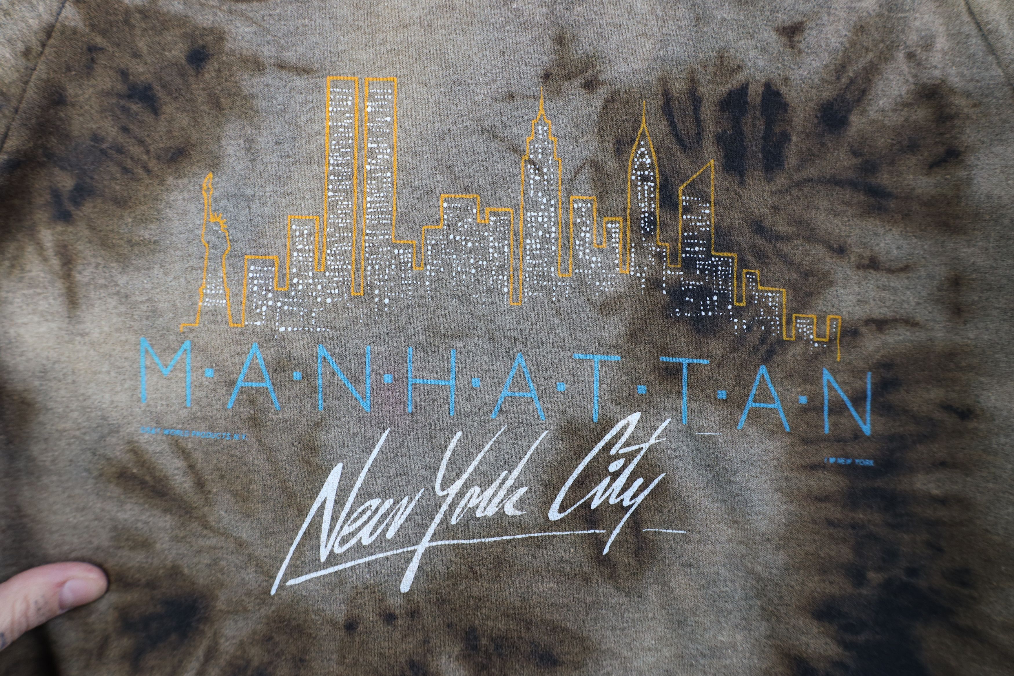 Vintage Vintage 80s Wash Manhattan New York Crewneck Sweatshirt USA Size L / US 10 / IT 46 - 4 Thumbnail