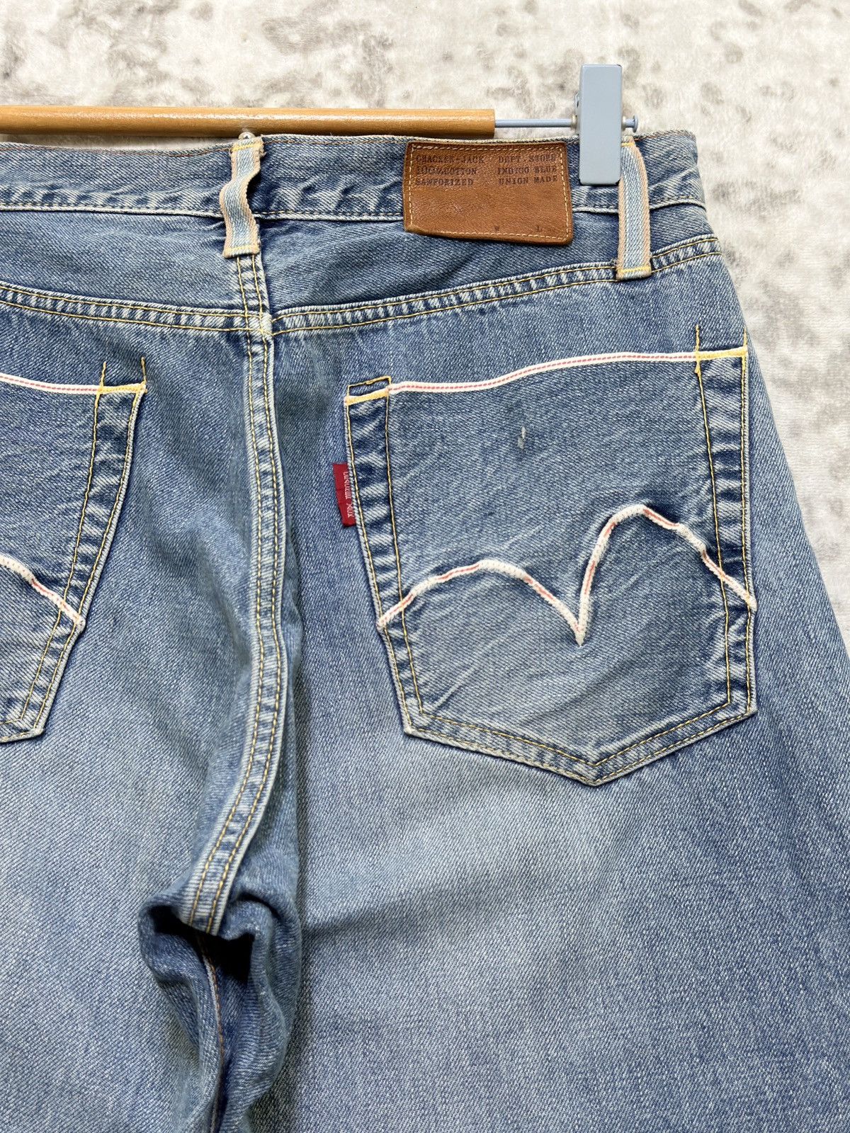 Japanese Brand Vintage Cracker Jack Selvedge Light Washed Denim Jeans Size US 28 / EU 44 - 12 Thumbnail