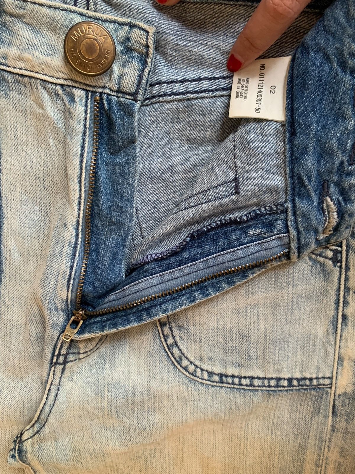 Hysteric Glamour × Japanese Brand Vintage Japanese Brand Mud Wash Fatigue Flare Jeans Size 23" - 9 Thumbnail