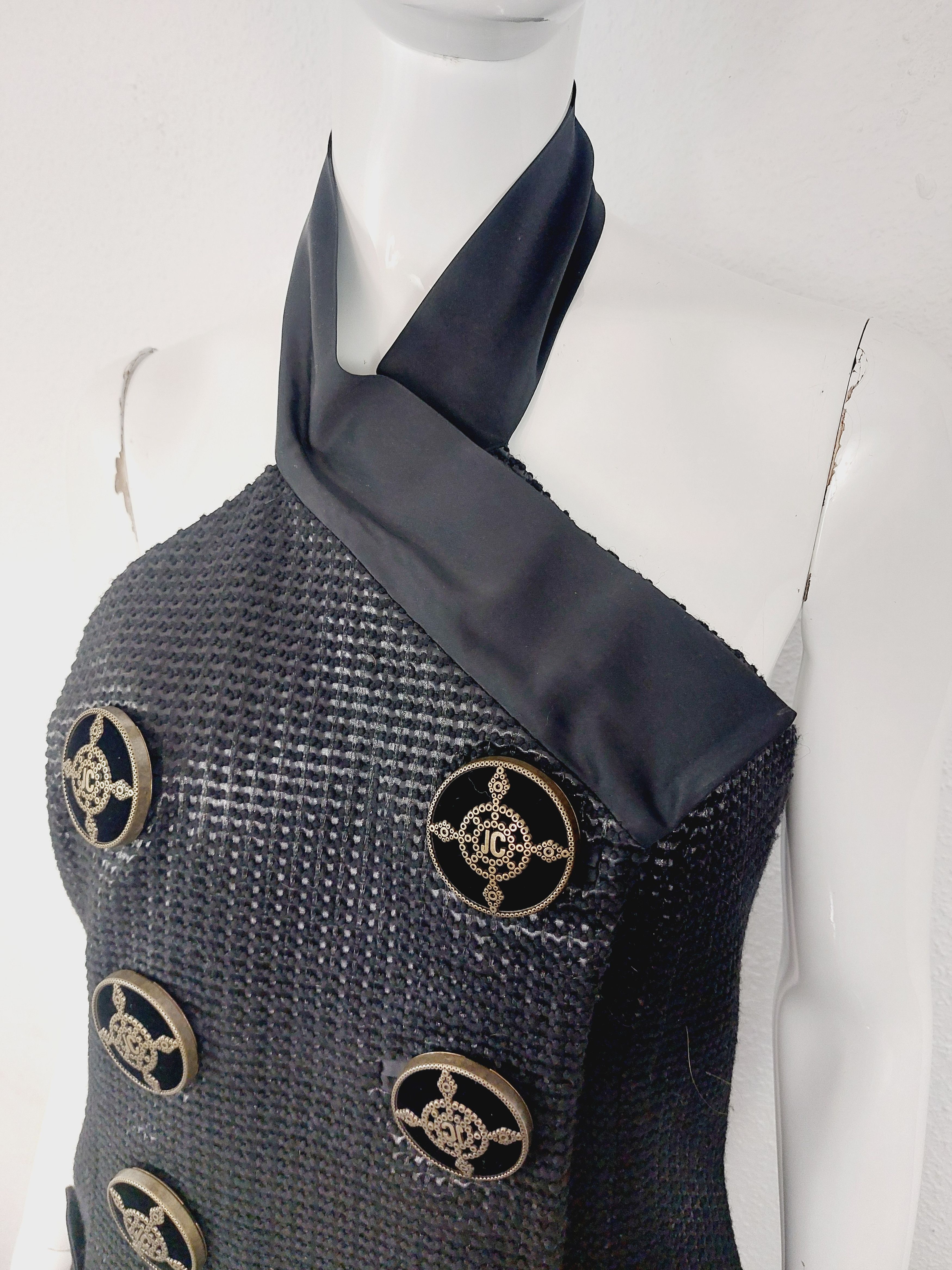 Roberto Cavalli Roberto Cavalli Giant Buttons Cocktail Evening Wrap Dress Size M / US 6-8 / IT 42-44 - 4 Thumbnail