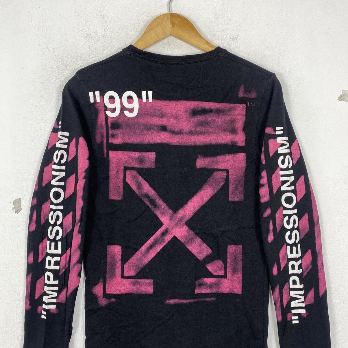 Off-White Off-White SS19 Impressionism Diag Stencil LS Tee Black XS Size US XS / EU 42 / 0 - 5 Thumbnail