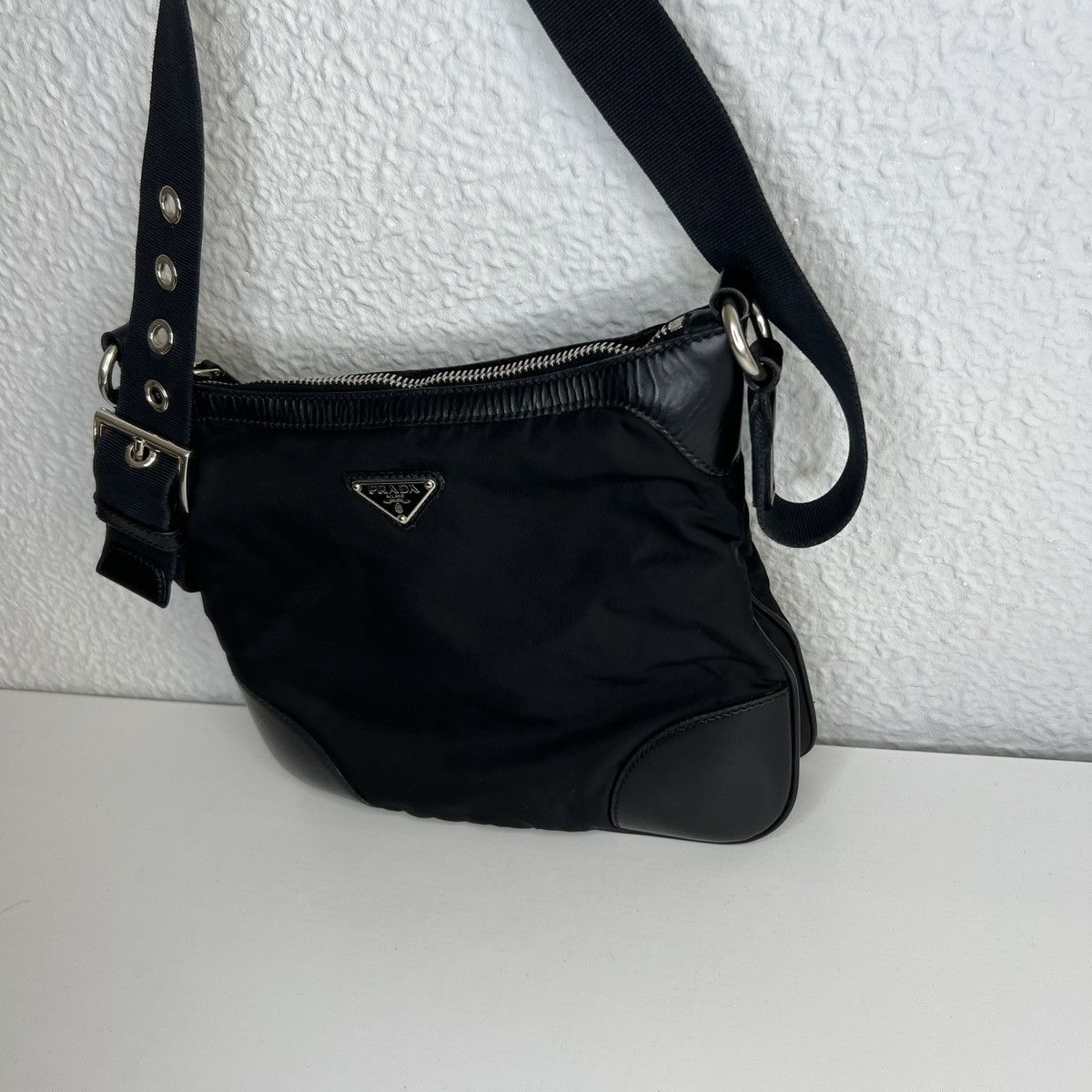 Prada Prada Shoulder Crossbody Satchel Messenger Bag ReNylon Black Size ONE SIZE - 4 Thumbnail