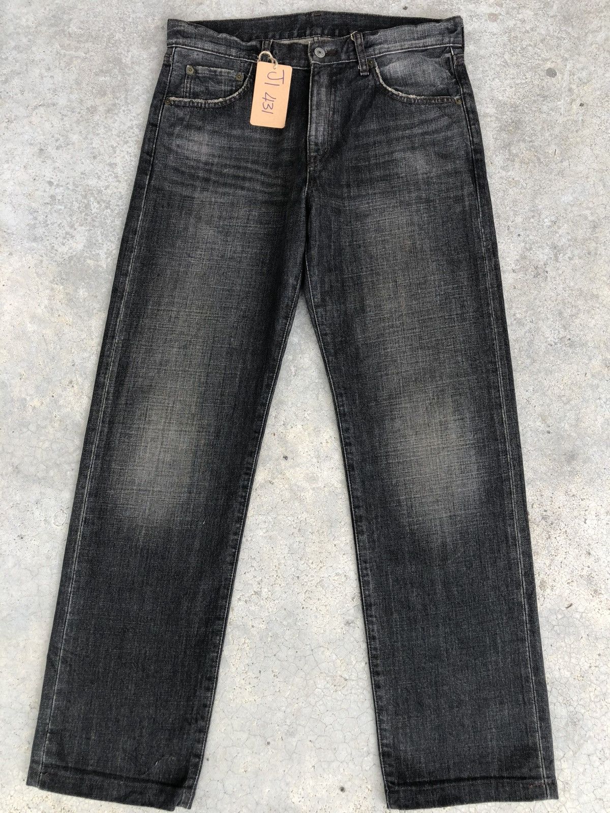 If Six Was Nine Mudwash Uniqlo Distressed Jeans Size US 32 / EU 48 - 2 Thumbnail