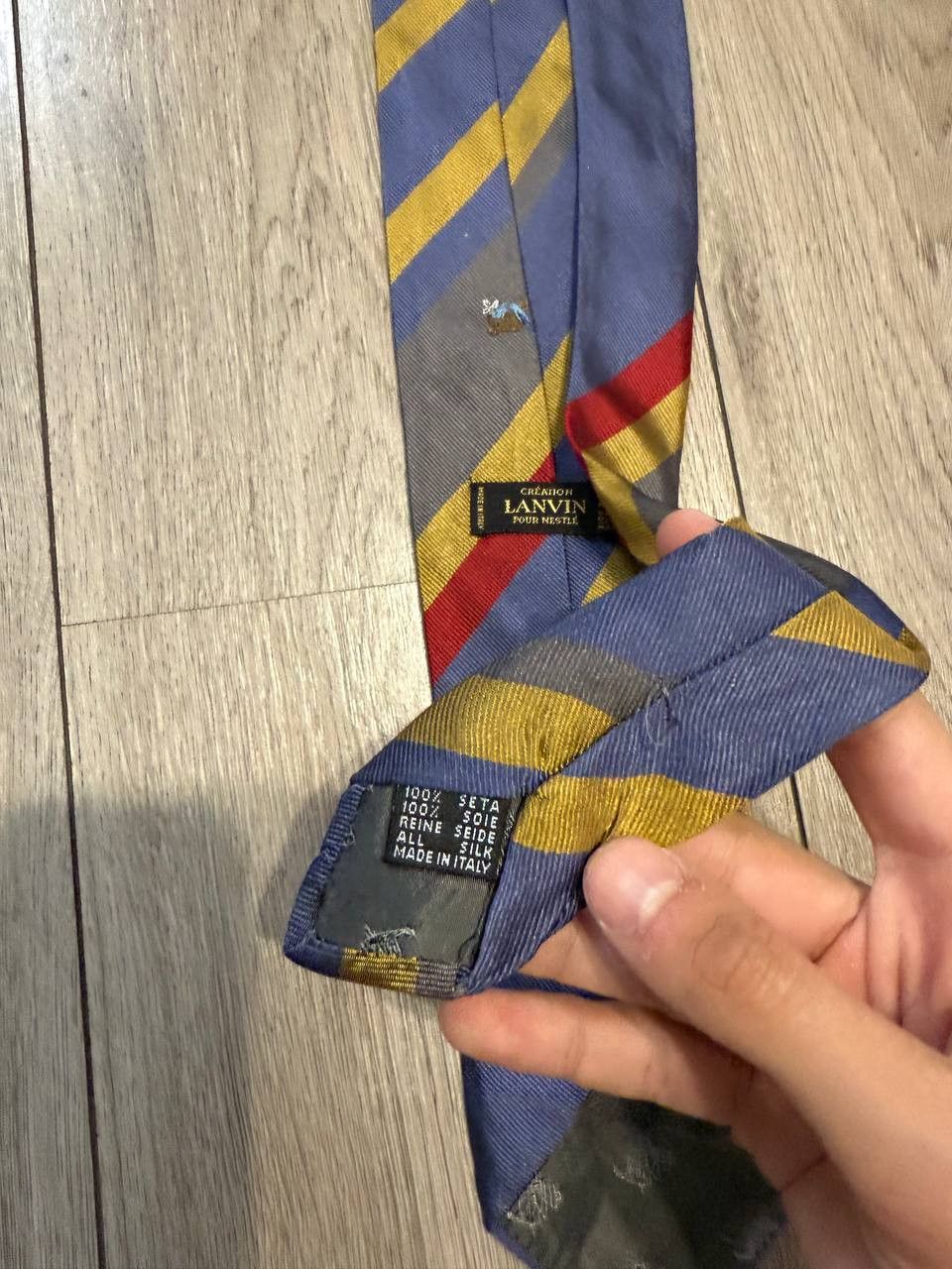 Lanvin Vintage Lanvin Paris silk tie Size ONE SIZE - 3 Thumbnail