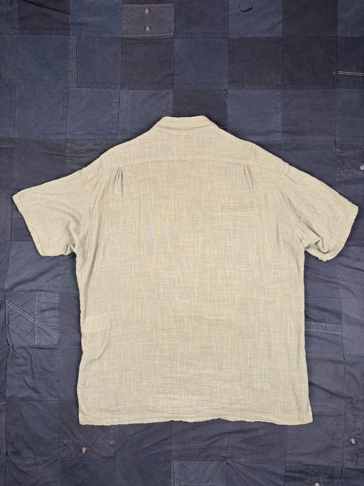 Greg Lauren Linen Short Sleeve Studio Shirt Size US M / EU 48-50 / 2 - 3 Thumbnail