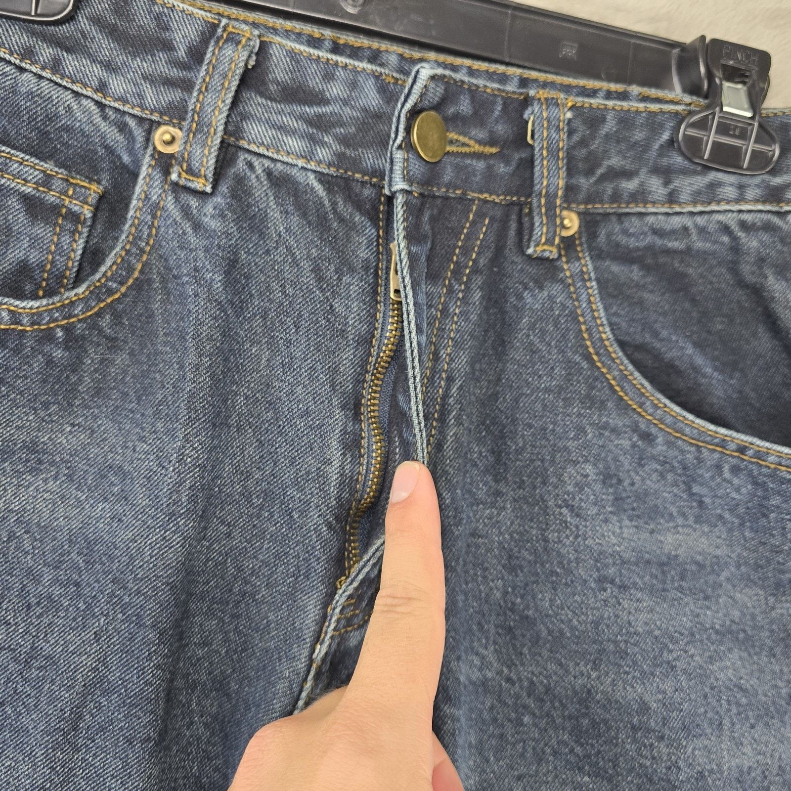Other Finesse Jeans Women's XS (Fits 28x33) Denim Baggy Y2K Size 28" / US 6 / IT 42 - 3 Thumbnail